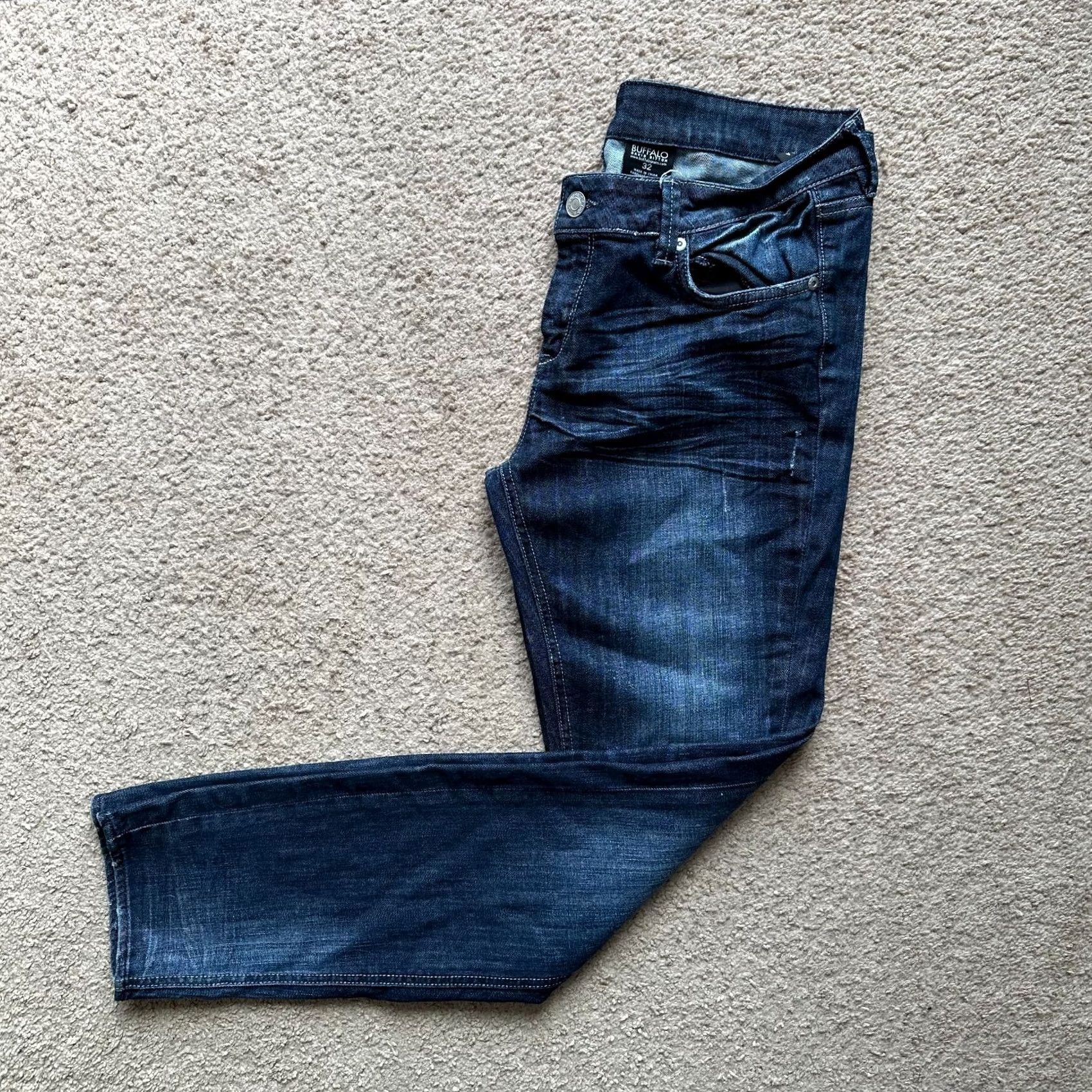 Buffalo David Bitton Buffalo David Bitton Jeans Mens 34x32 Lara Slim Blue Darker Wash Mid Rise Jeans Size US 34 / EU 50 - 2 Thumbnail