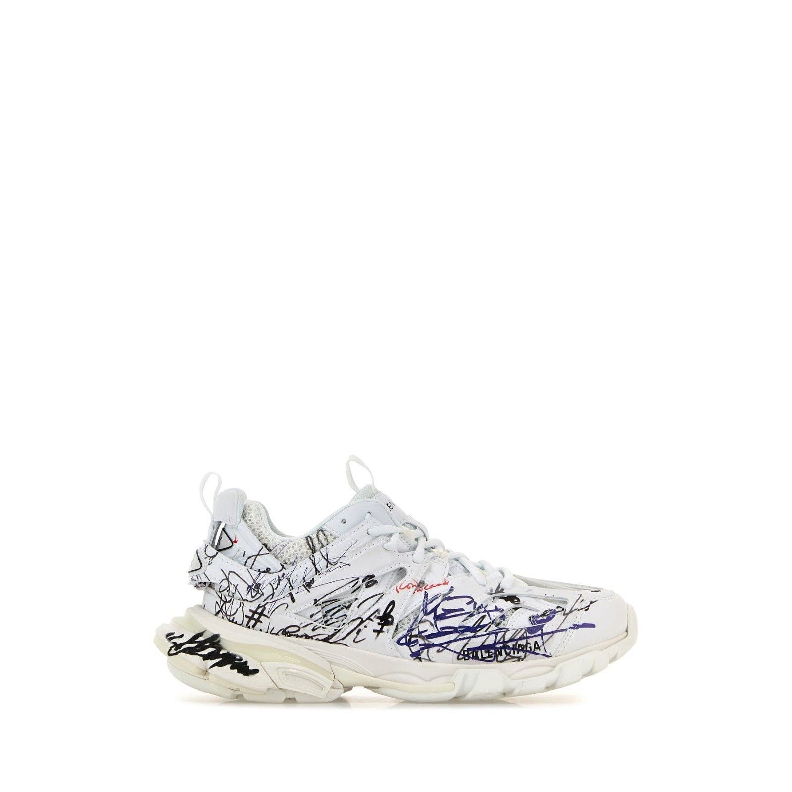 BALENCIAGA Track Graffiti White Mesh Sneakers New And Authen