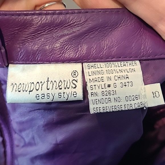 Vintage GENUINE LEATHER leather jacket and skirt set Womens 10 Punk Size L / US 10 / IT 46 - 8 Thumbnail