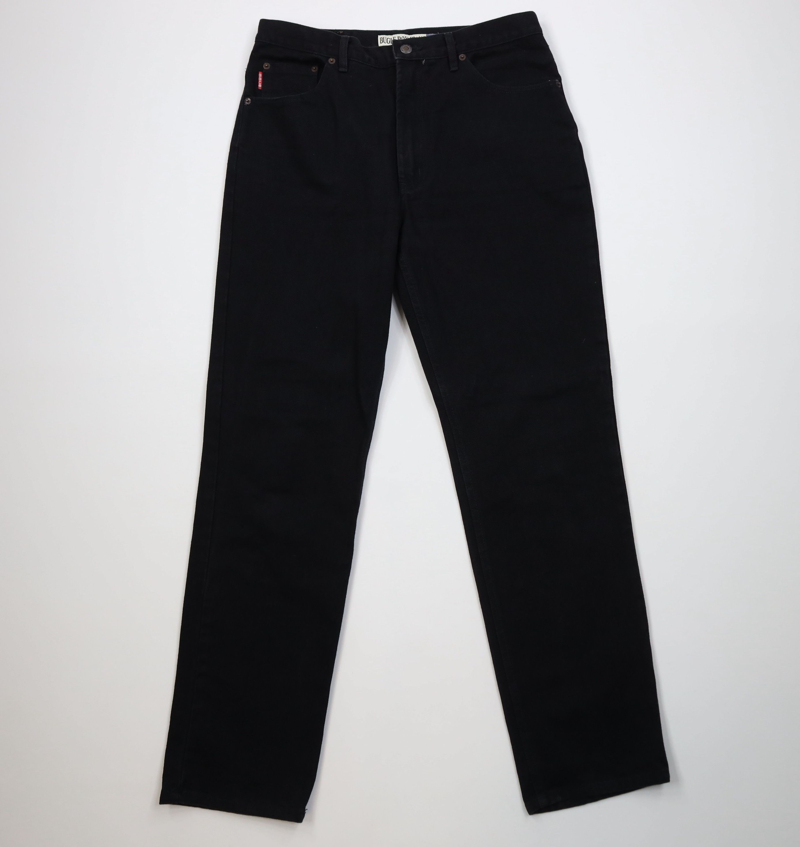 Vintage Vintage 90s Streetwear Baggy Straight Leg Denim Jeans Black Size US 34 / EU 50 - 1 Thumbnail