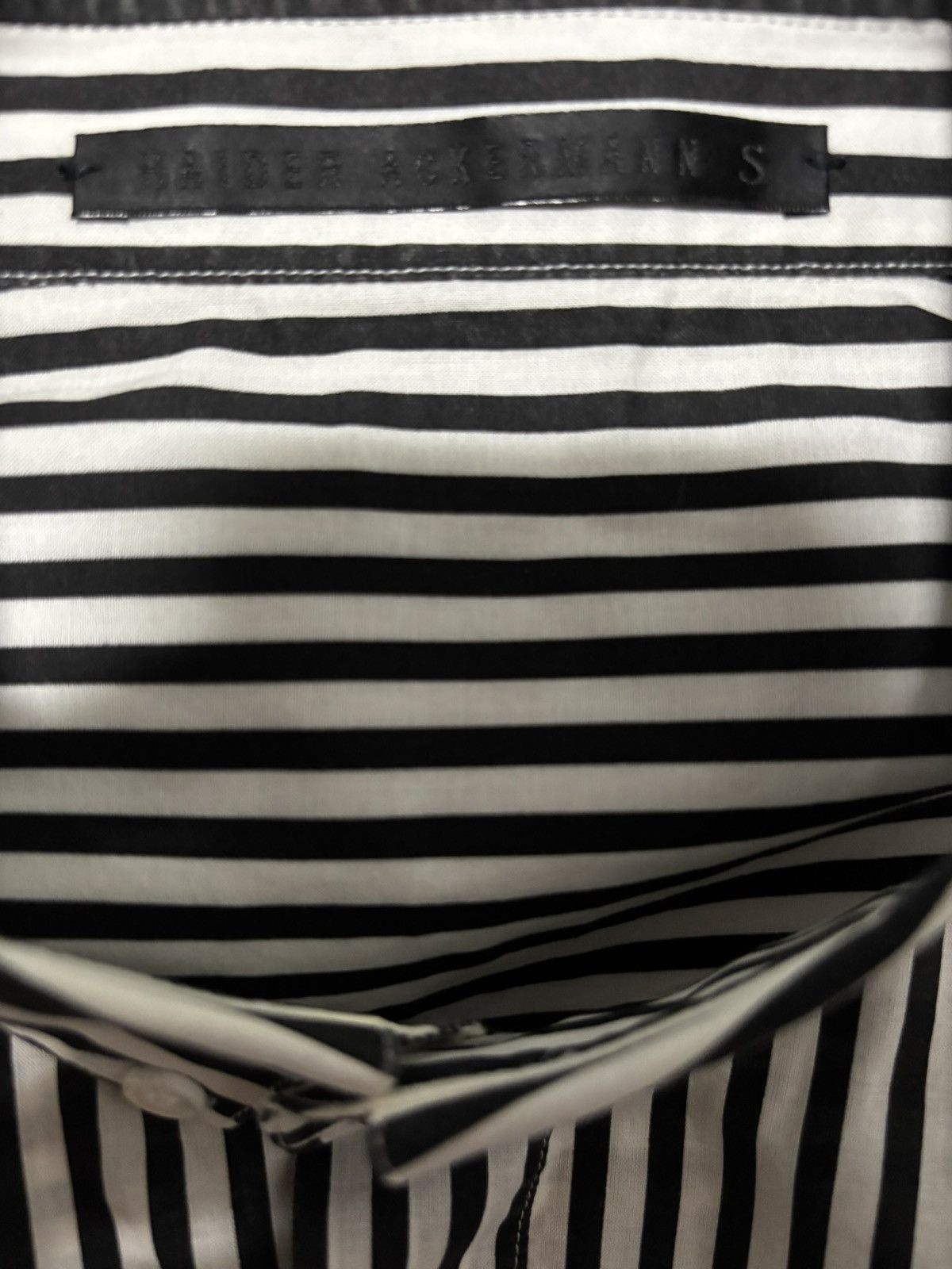Haider Ackermann Haider Ackermann Black Stripe Cotton Shirt Size US S / EU 44-46 / 1 - 3 Thumbnail