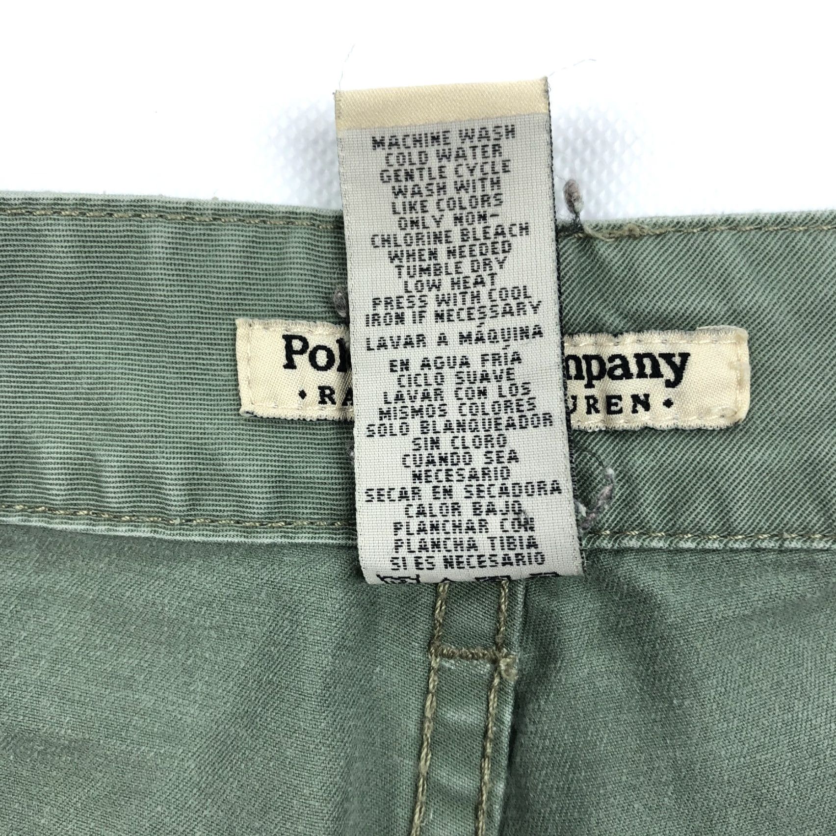 Vintage Polo Jeans Company Ralph Lauren Women Green 14 36x25 Cotton High Rise Straight Jeans Size 36" / US 14 / IT 50 - 7 Thumbnail