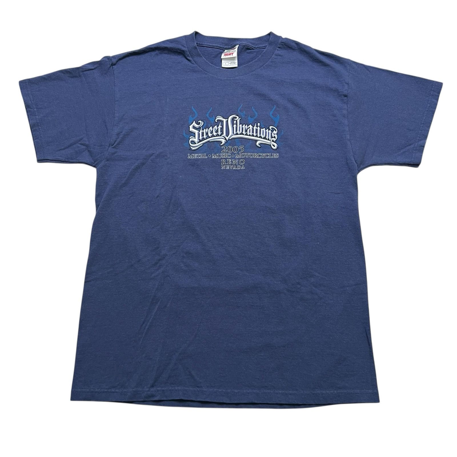 Fruit Of The Loom Street Vibrations Reno Nevada 2005 T-Shirt Men’s L Flames Size US L / EU 52-54 / 3 - 3 Thumbnail