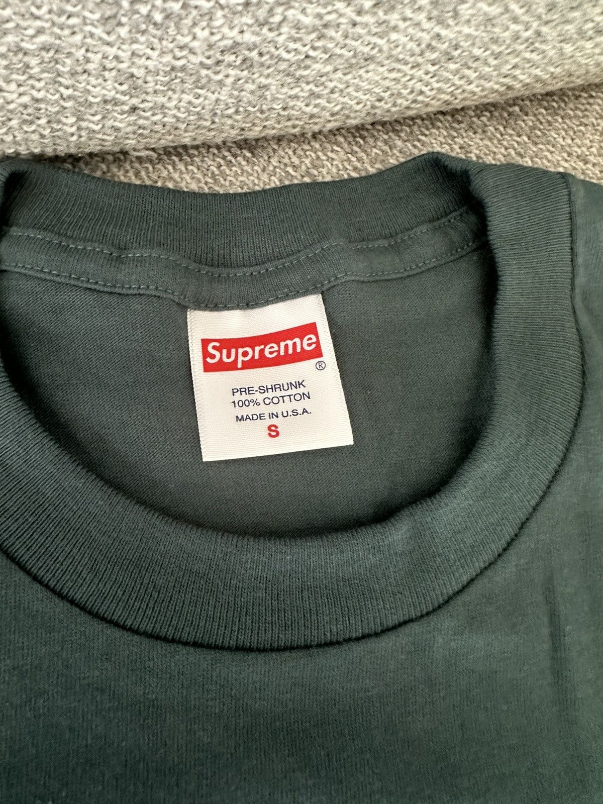 Supreme Supreme Blank T-shirt Faded Green Size US S / EU 44-46 / 1 - 2 Thumbnail