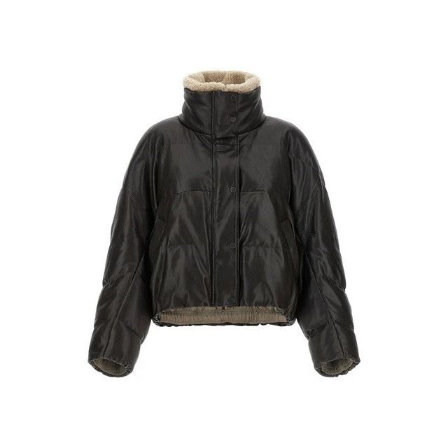 Brunello Cucinelli BRUNELLO CUCINELLI Padded leather Brown Jacket New & Authent Size XS / US 0-2 / IT 36-38 - 1 Thumbnail
