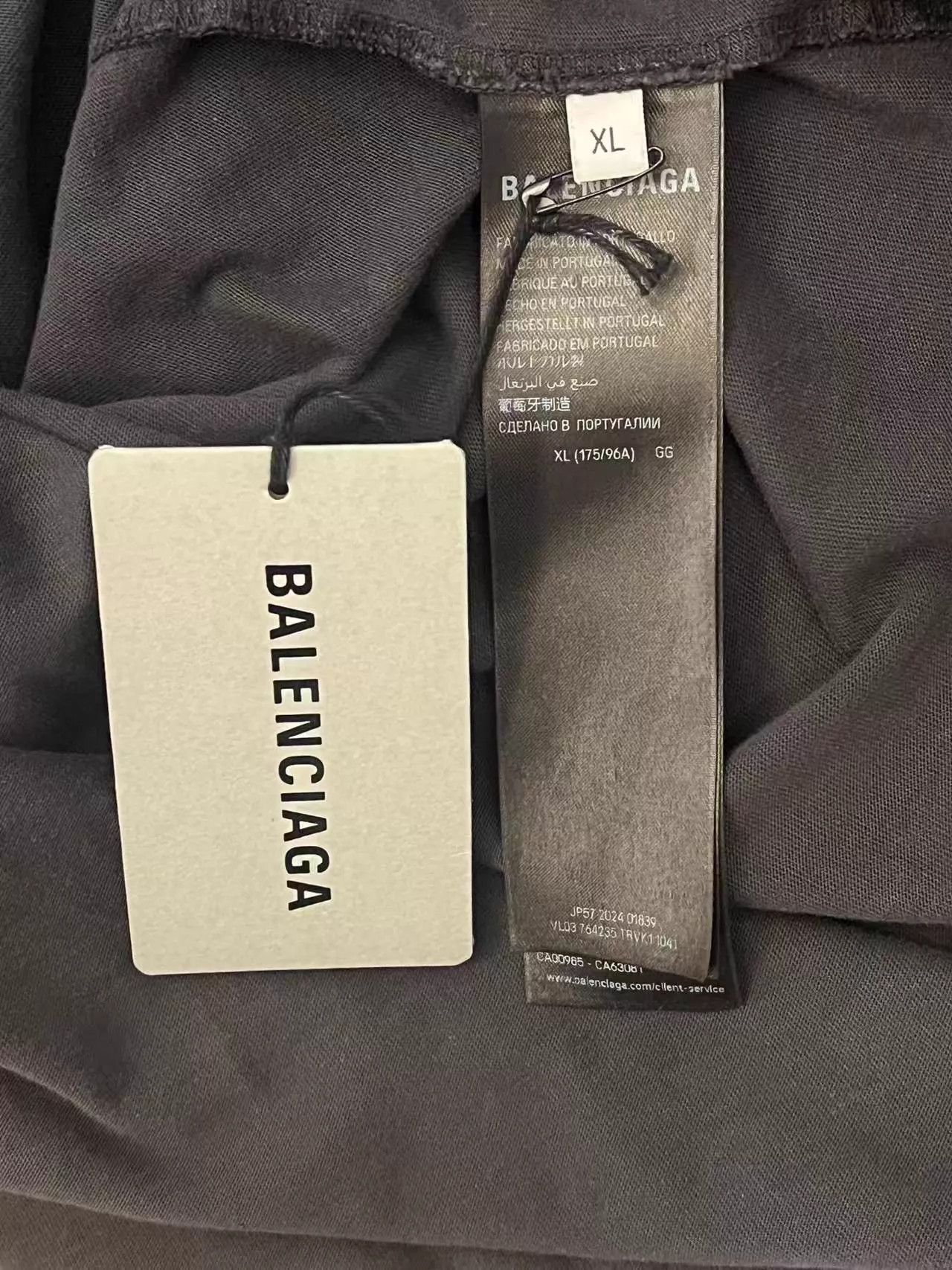 Balenciaga Balenciaga Logo Crew Dropped SS Tee Men Black XL Size US XL / EU 56 / 4 - 4 Thumbnail