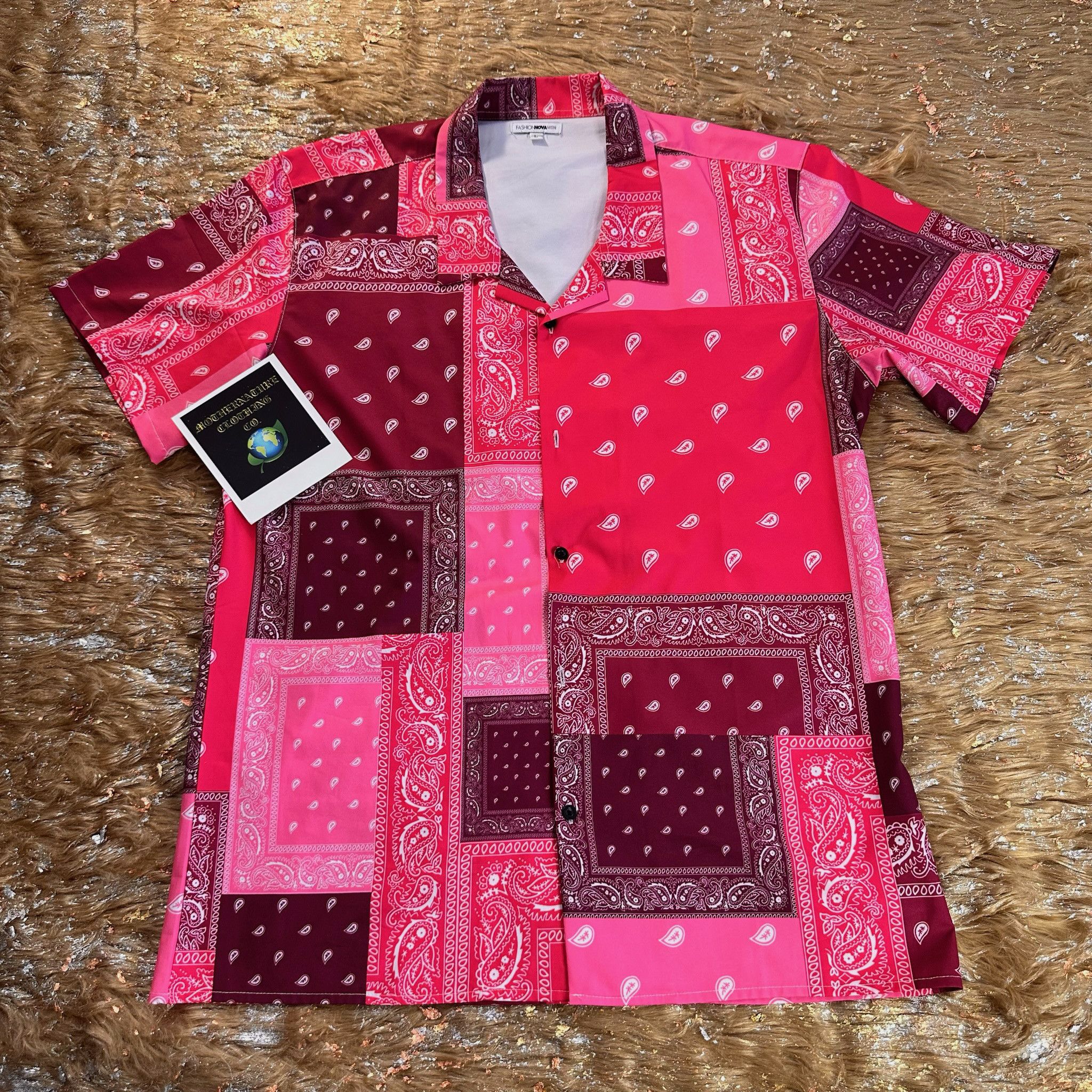 Other ABSTRACT PAISLEY PATCH WORK S/S CAMP COLLAR SHIRT Size US L / EU 52-54 / 3 - 1 Thumbnail