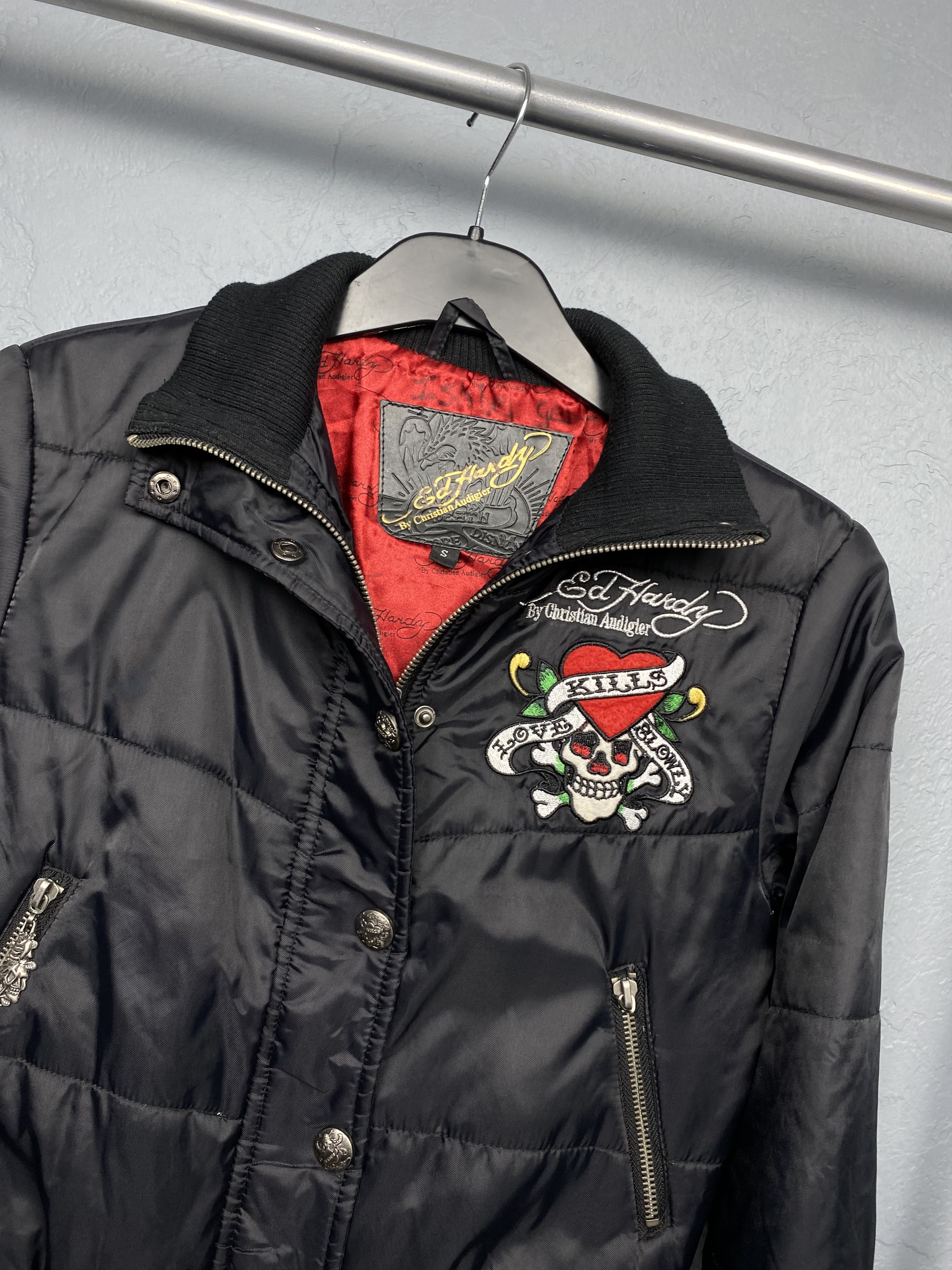 Christian Audigier × Ed Hardy Ed Hardy by Christian Audigier Vintage Womens Nylon Jacket Size S / US 4 / IT 40 - 5 Thumbnail