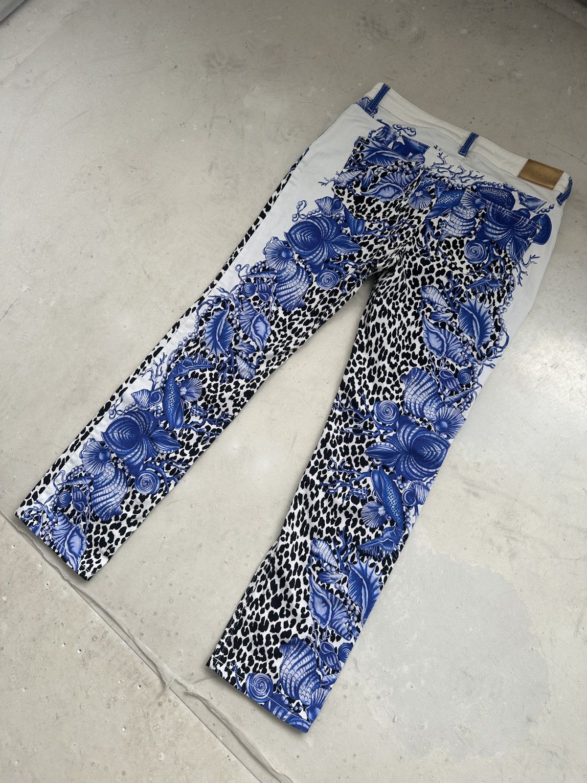 Versace Gianni Versace AOP jeans Aqua coral and leopard print Size 28" / US 6 / IT 42 - 3 Thumbnail