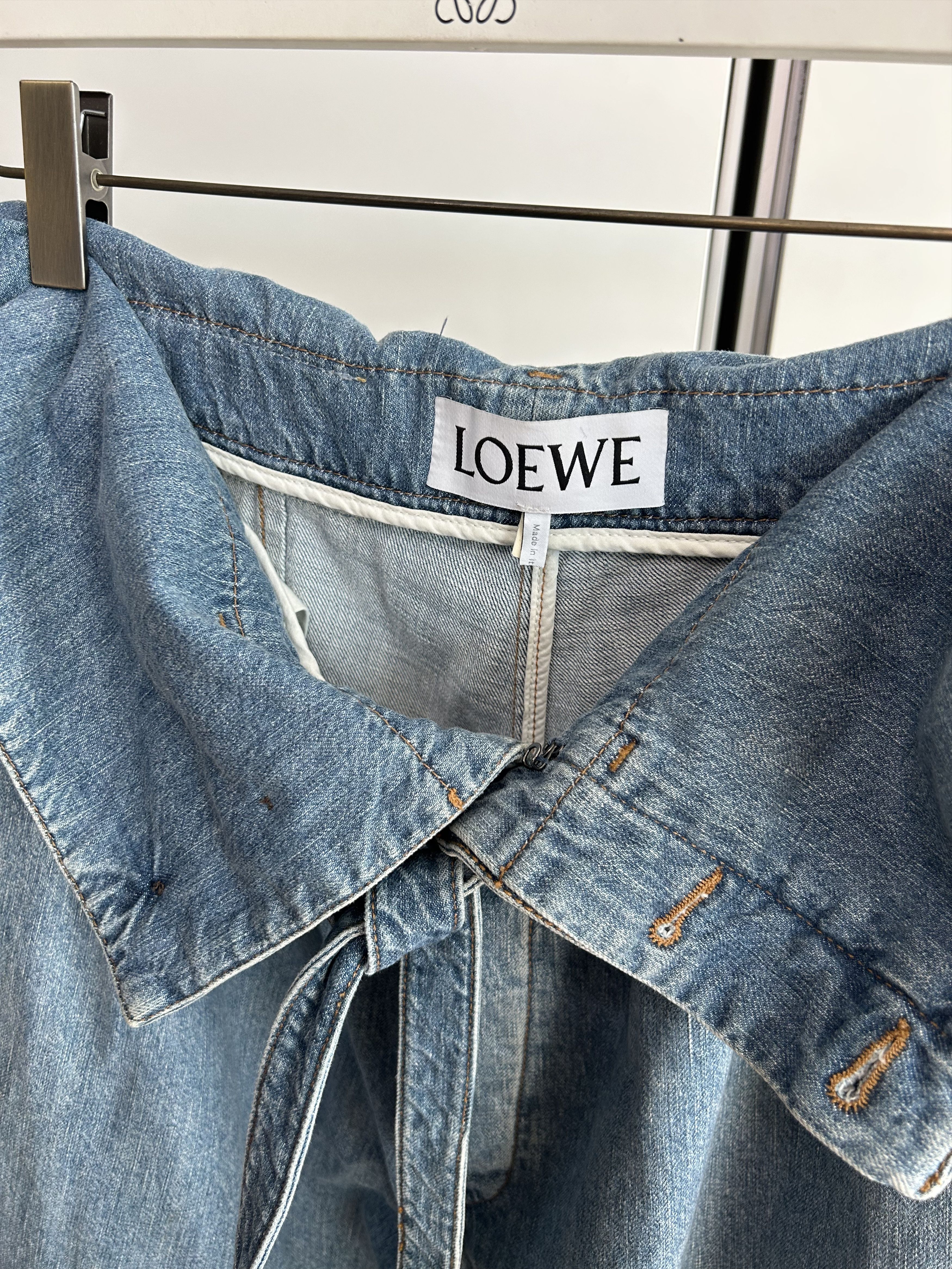 Loewe LOEWE Fold-Over Denim Pants Size US 34 / EU 50 - 4 Thumbnail