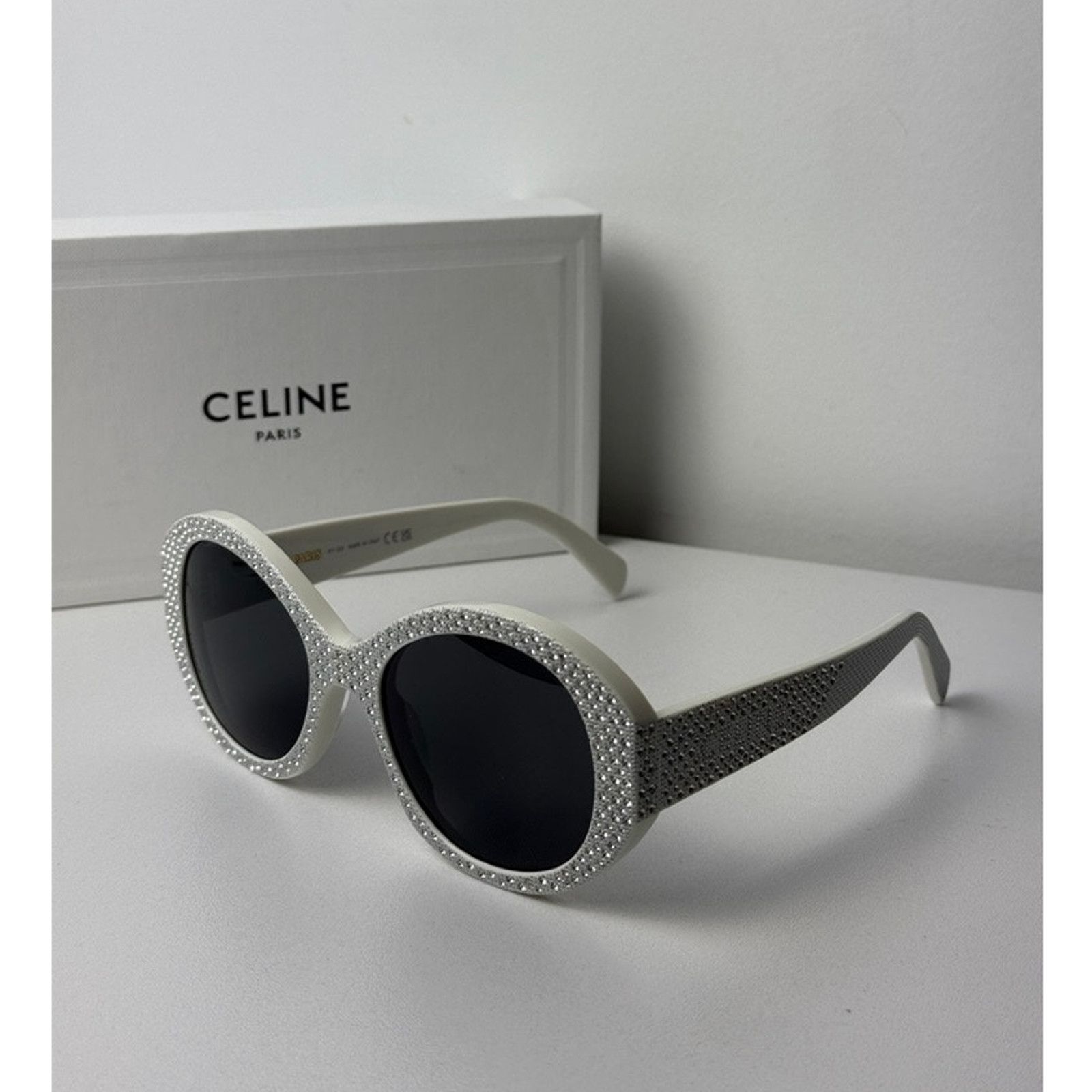 Celine NEW Celine CL4240IS White Crystal Sunglasses $1050 Size ONE SIZE - 1 Thumbnail
