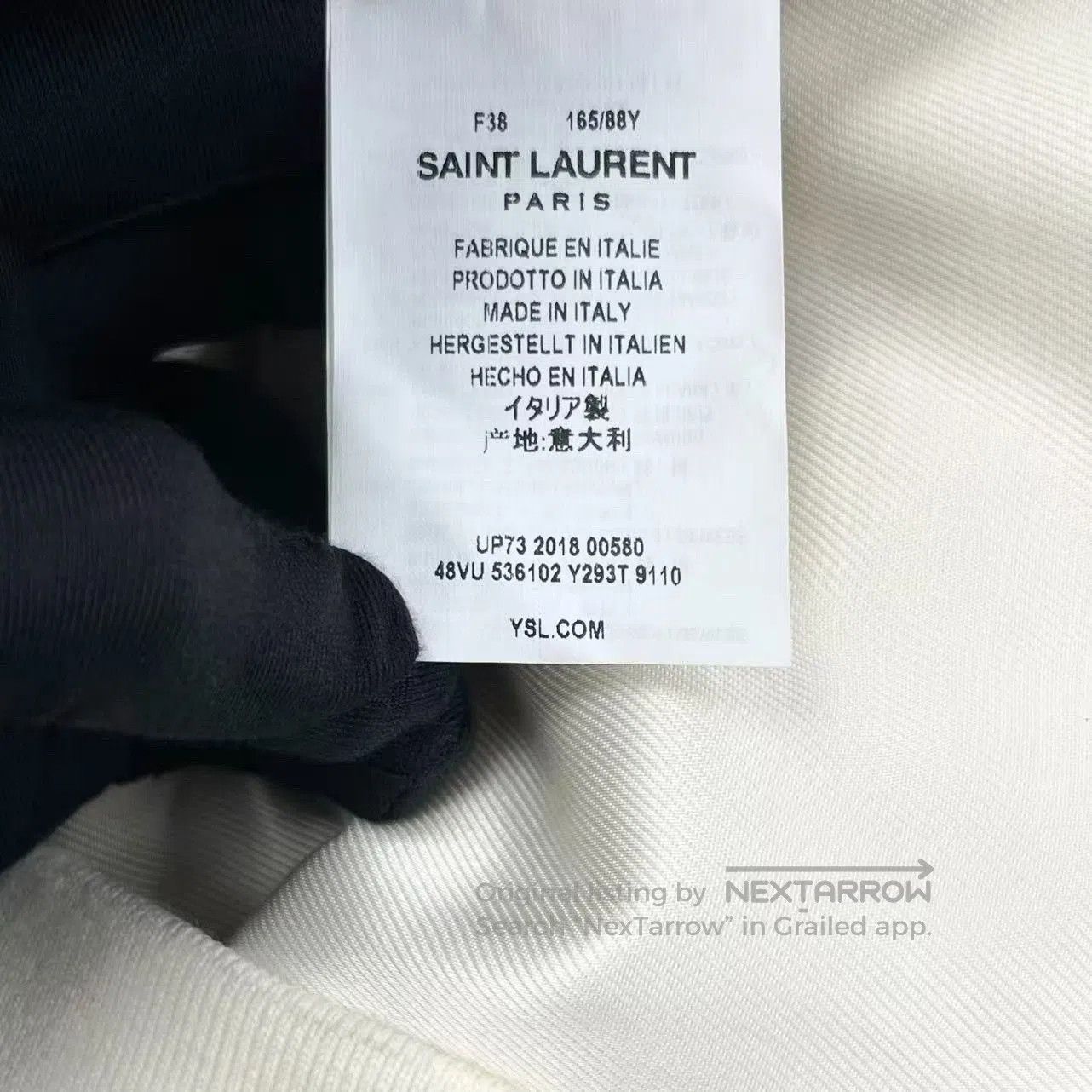 Saint Laurent Paris Saint Laurent White Teddy Baseball Jacket. Size US M / EU 48-50 / 2 - 4 Thumbnail