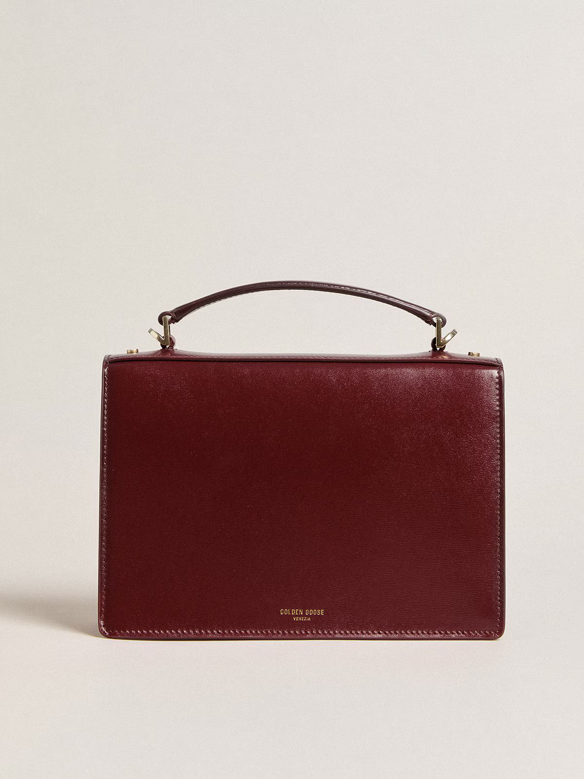 Golden Goose o1s22i1n1224 Size: OS / Venice Leather Handbag in Burgandy Size ONE SIZE - 2 Thumbnail