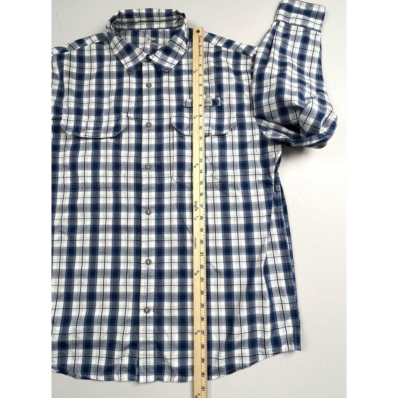 Vintage Field & Stream Mens Large Blue Plaid Long Sleeve Button Up Shirt Lined Fishing Size US L / EU 52-54 / 3 - 6 Thumbnail