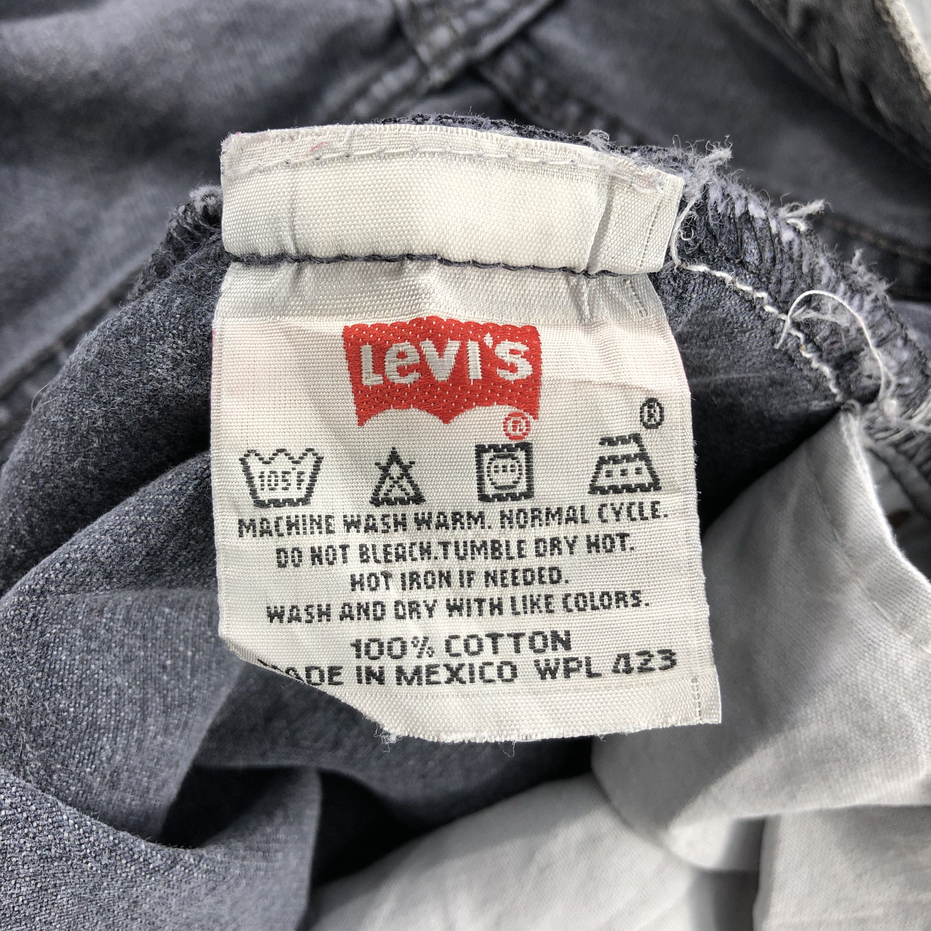 Levi's Vintage 90s Distress Levis 501 Faded Black Jeans-JM1564 Size US 35 - 12 Thumbnail