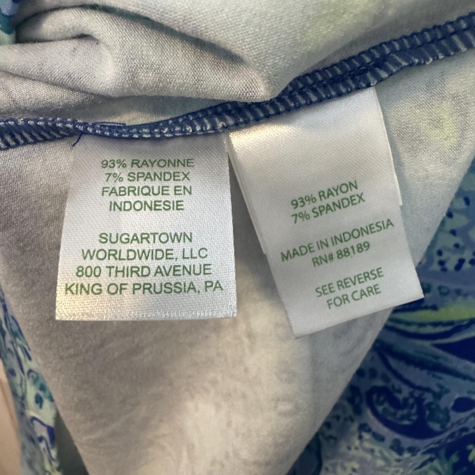 Unknown London Lilly Pulitzer Sophiletta Small- "Blue Current Sea Sirens" Size M / US 6-8 / IT 42-44 - 5 Thumbnail