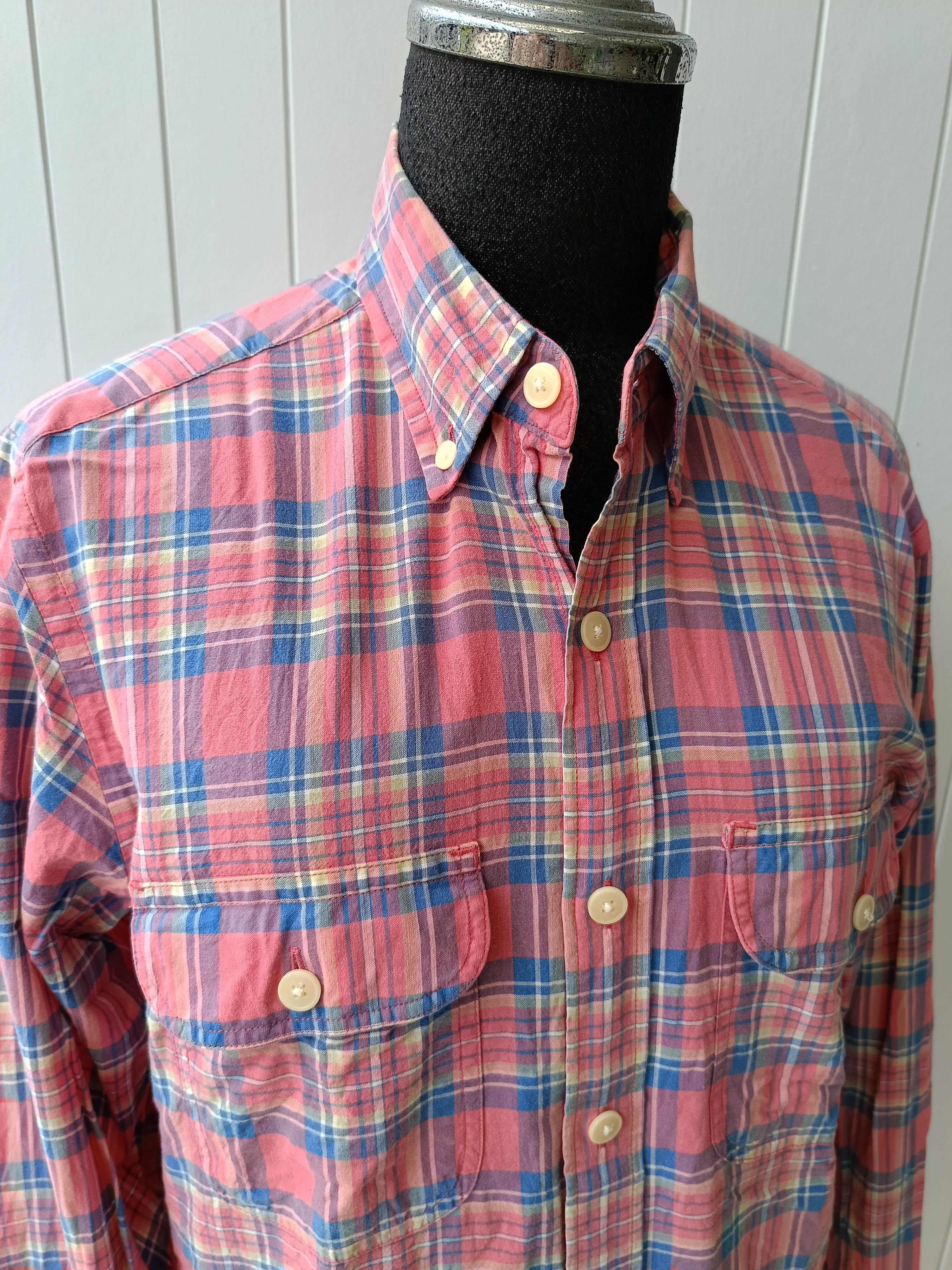 J.Crew Jcrew madras plaid double pockets slim fit XS shirt Size US XS / EU 42 / 0 - 7 Thumbnail