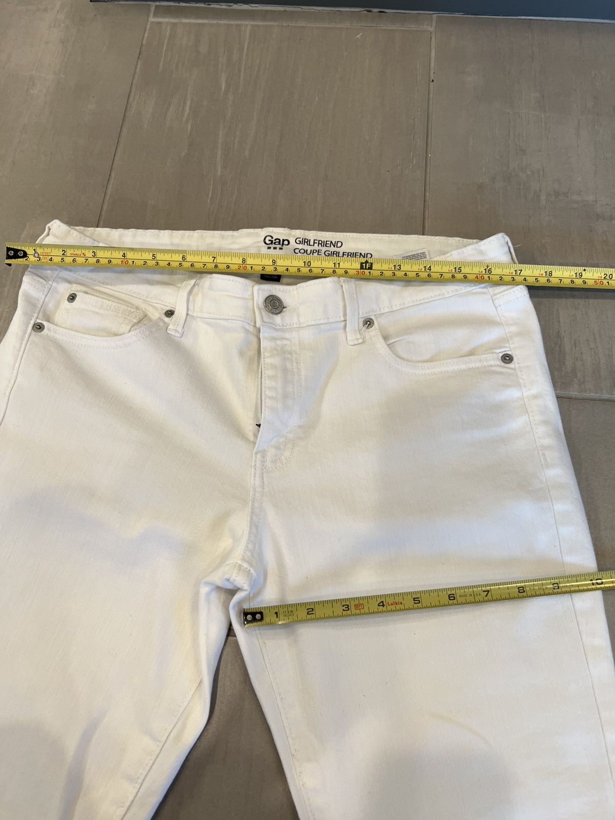Gap GAP Girlfriend White Jeans Size 10 Size 32" / US 10 / IT 46 - 7 Thumbnail