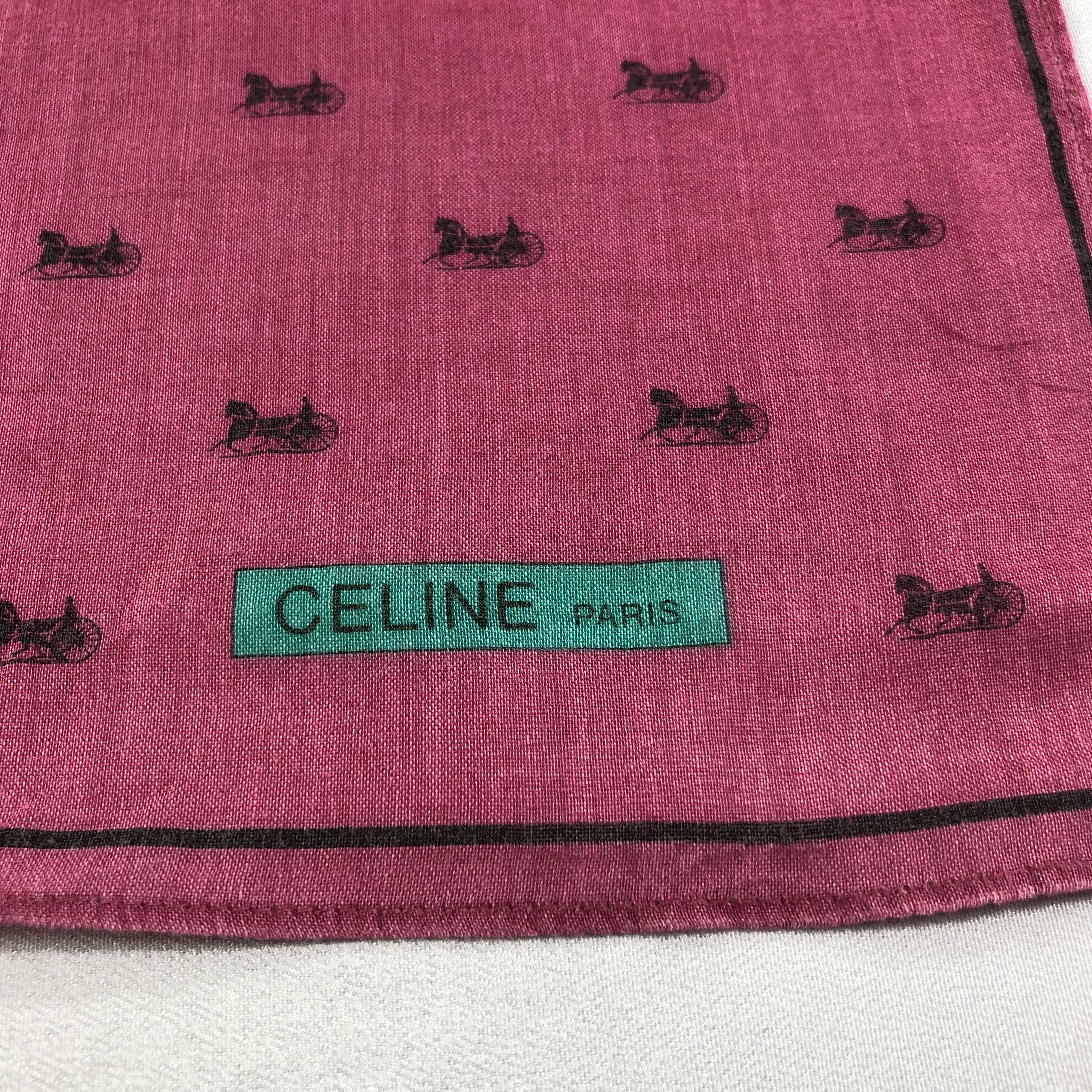 Celine Celine Carriages Handkerchief Neckerchief Bandana H1542 Size ONE SIZE - 4 Thumbnail