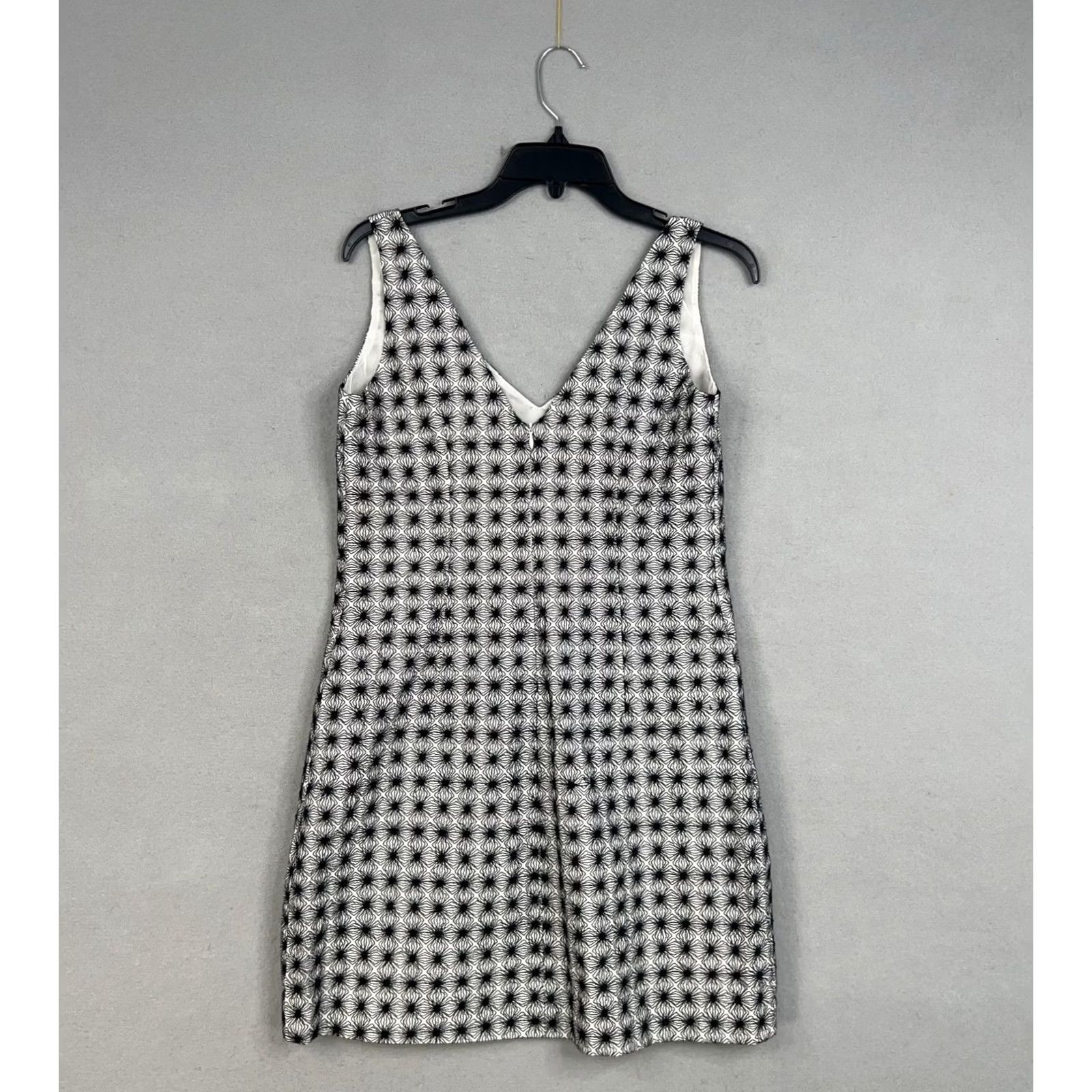 Piazza Sempione PIAZZA SEMPIONE Dress Womens Small Black White V-Neck Party Cocktail Sheath Lux Made in Italy Size S / US 4 / IT 40 - 7 Thumbnail