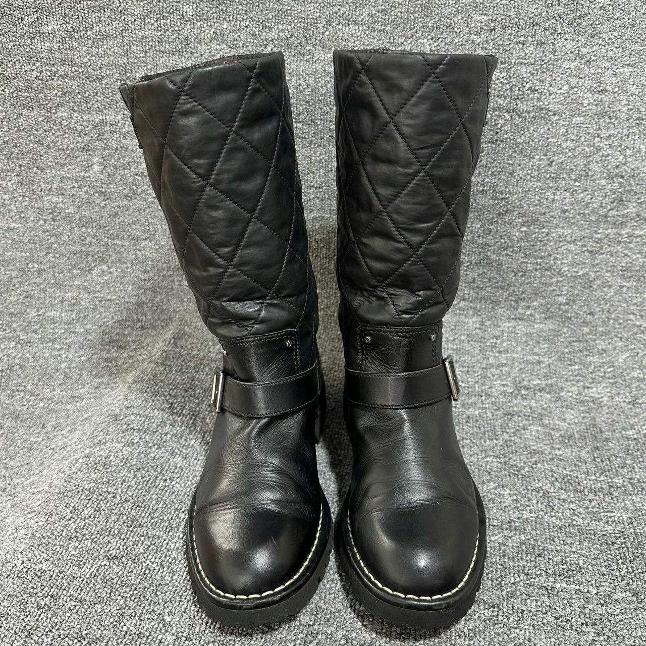 Chanel Chanel Black Leather Hiking Boots Size US 9 / IT 39 - 1 Thumbnail