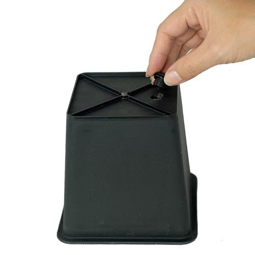 Designer × Homemade 6.3" Square Nursery Plant Pot - Garden Plastic Pots with Dra Size US L / EU 52-54 / 3 - 8 Thumbnail
