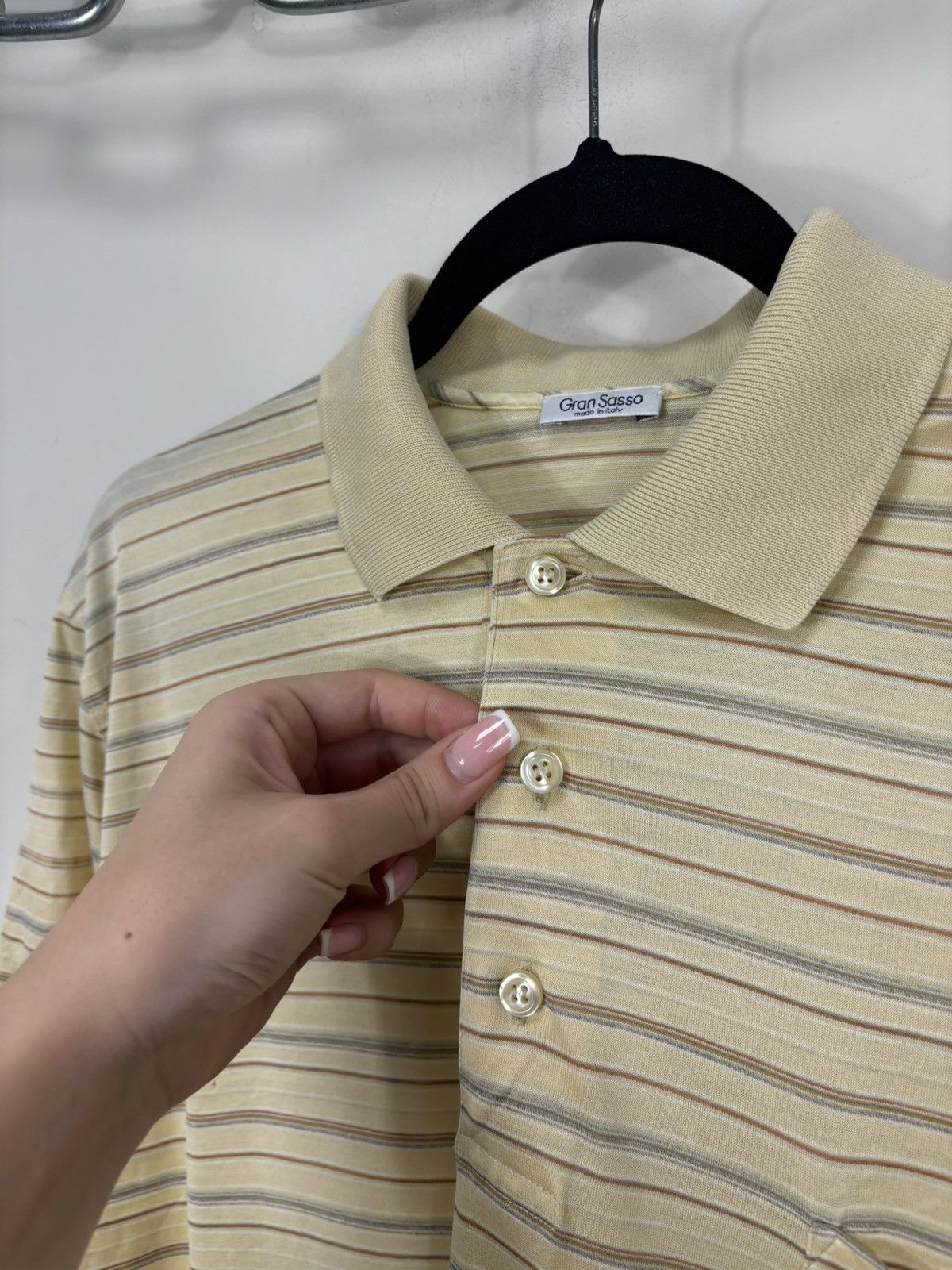 Gran Sasso Gran Sasso Men’s Italian Luxury Classic Striped Polo Shirt Size US L / EU 52-54 / 3 - 5 Thumbnail
