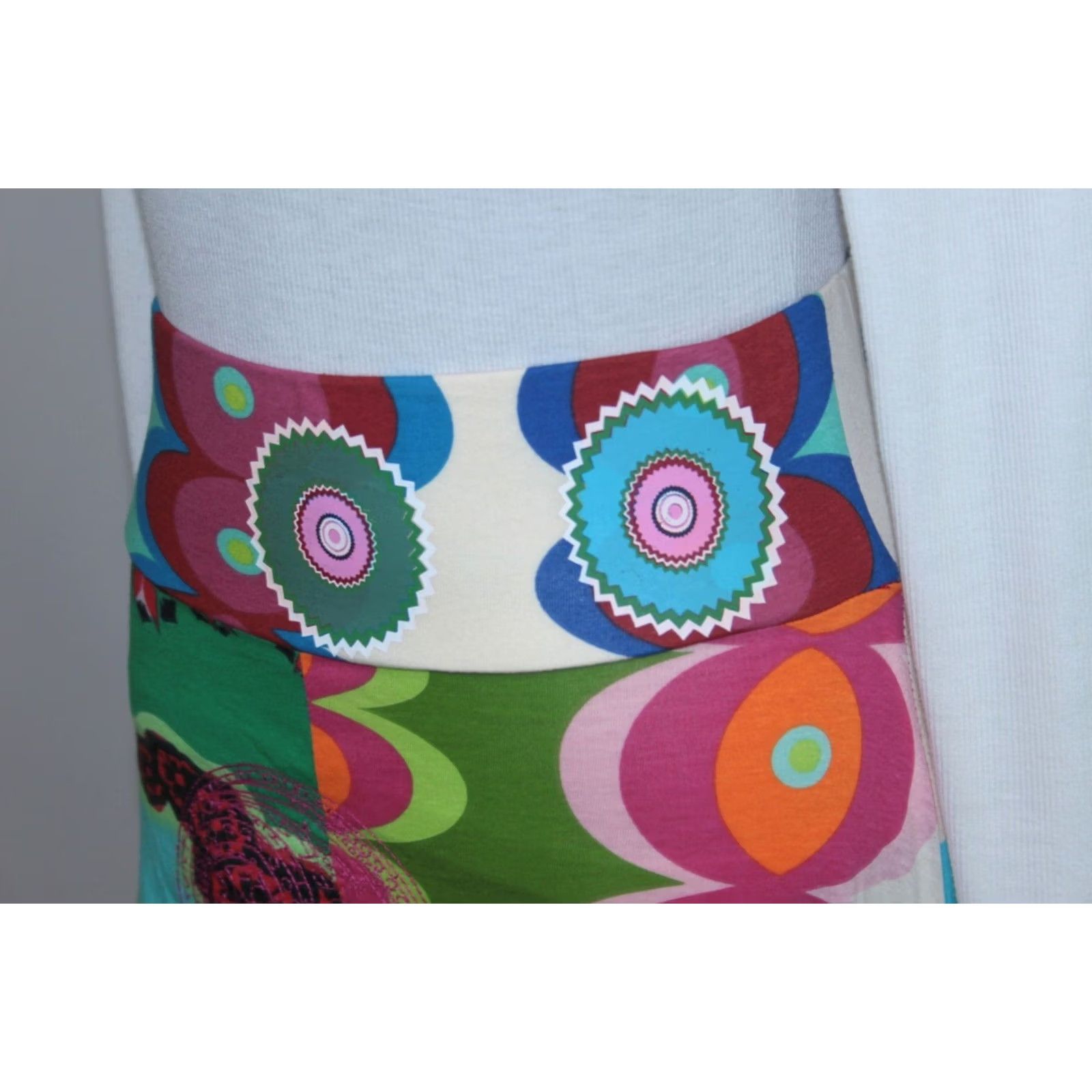 Desigual Desigual Skirt 36 BNWT Midi Multicoloured Cotton Womens Size 25" / US 0 / IT 36 - 3 Thumbnail