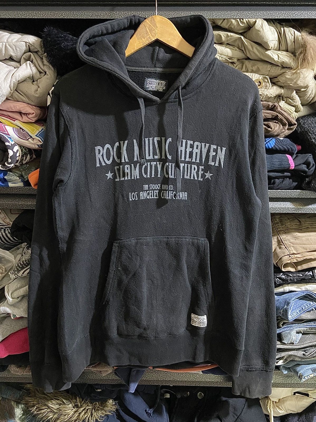 Japanese Brand Stooge & Co slam city rock music hoodie Size US M / EU 48-50 / 2 - 3 Thumbnail