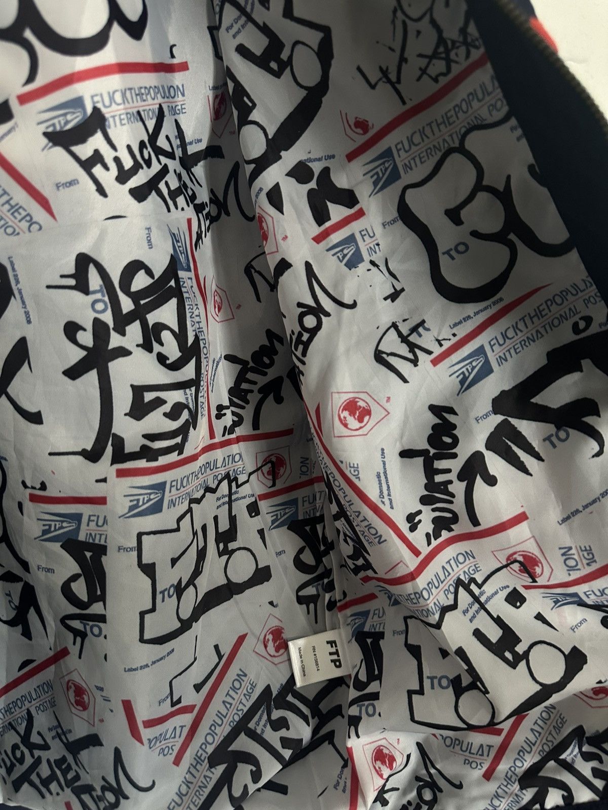 Fuck The Population FTP fw21 Postal USPS coach jacket - Size L Navy Size US L / EU 52-54 / 3 - 5 Thumbnail