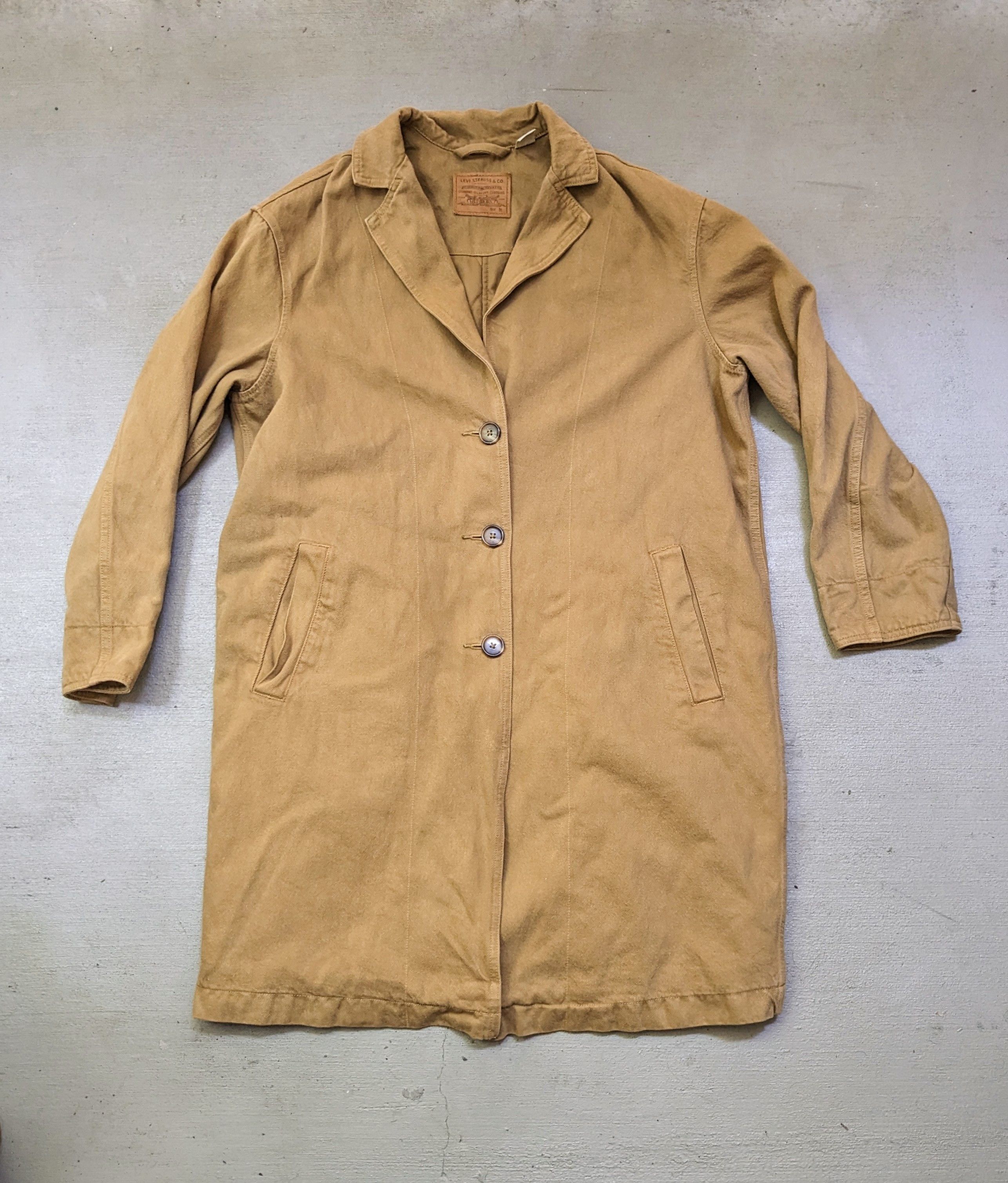 Levi's Levi's Luna Coat Medium Tan Brown Cotton Polyester Canvas Size US M / EU 48-50 / 2 - 1 Thumbnail