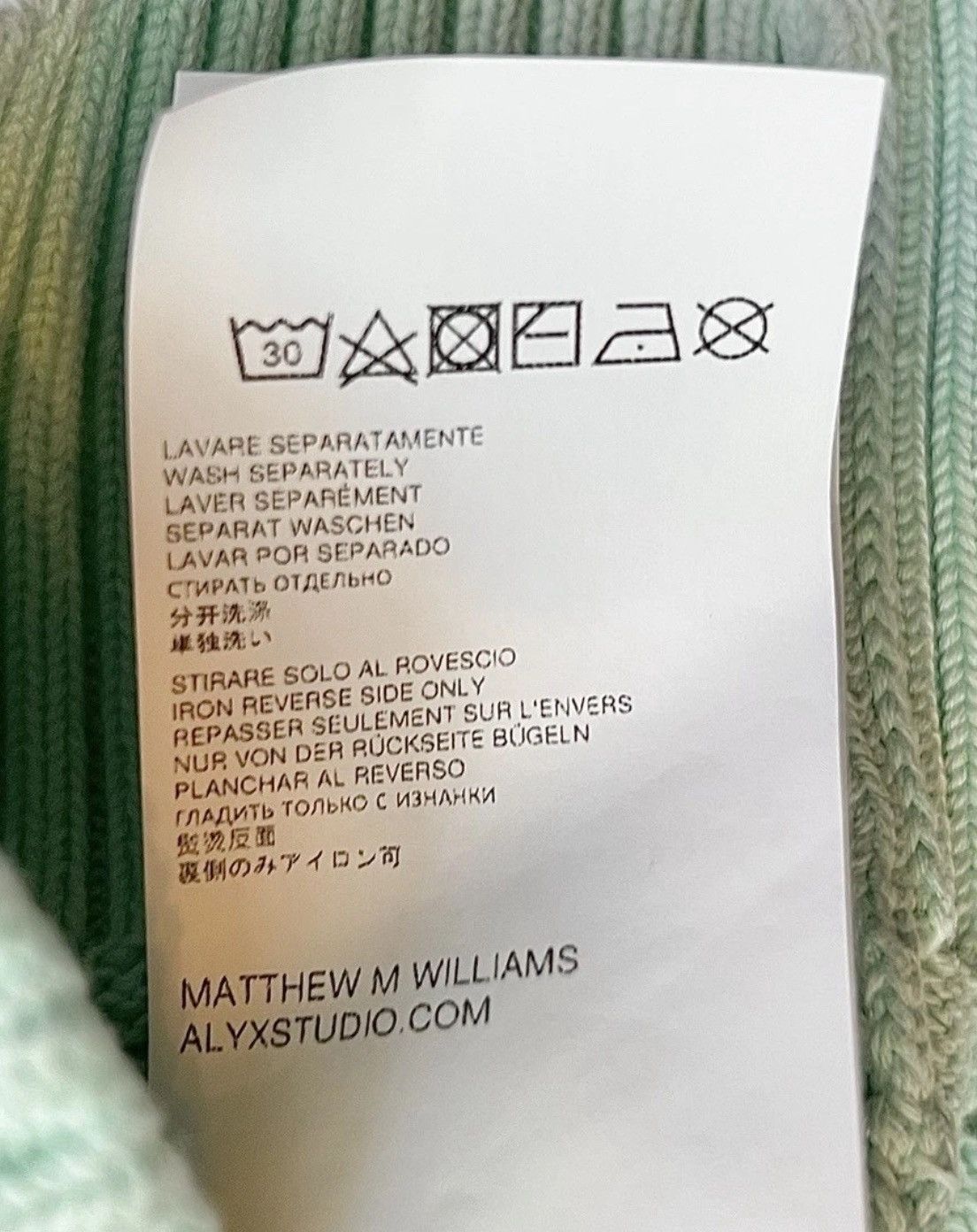 1017 ALYX 9SM 1017 ALYX 9SM⚡️Mens Small mint green ribbed knit logo sweater Size US S / EU 44-46 / 1 - 8 Thumbnail
