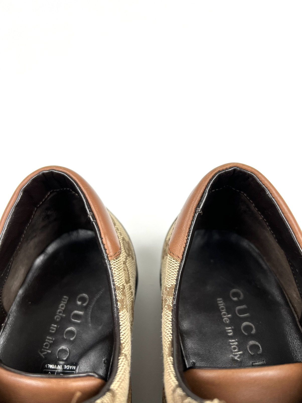 Gucci GUCCI Sneakers Leather Low Top Shoes Straps GG Monogram Men Size US 8 / EU 41 - 19 Thumbnail