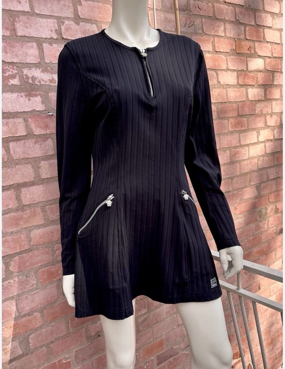 Versace Jeans Couture Vintage Versace Ribbed Dresses Long Sleeve Size S / US 4 / IT 40 - 2 Thumbnail