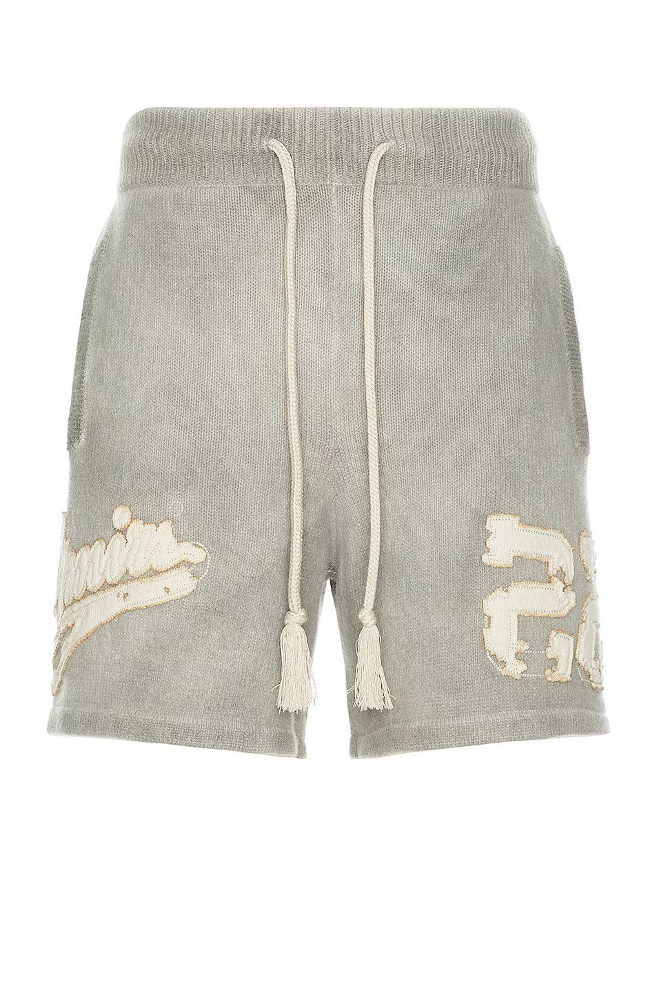 o1mle0925 Amiri 22 Spray Cashmere Short in Gray