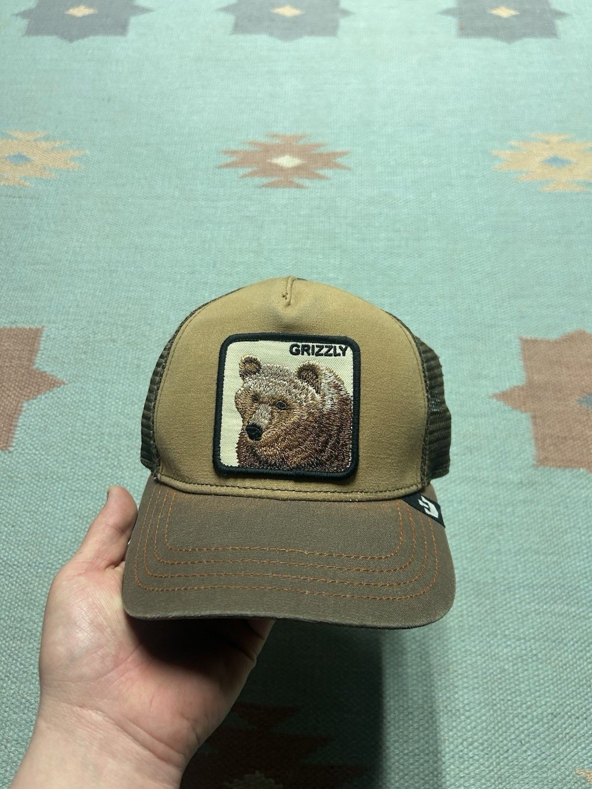Goorin Bros. Goorin Bros trucker hat grizzly bear patch animal snapback Size ONE SIZE - 2 Thumbnail