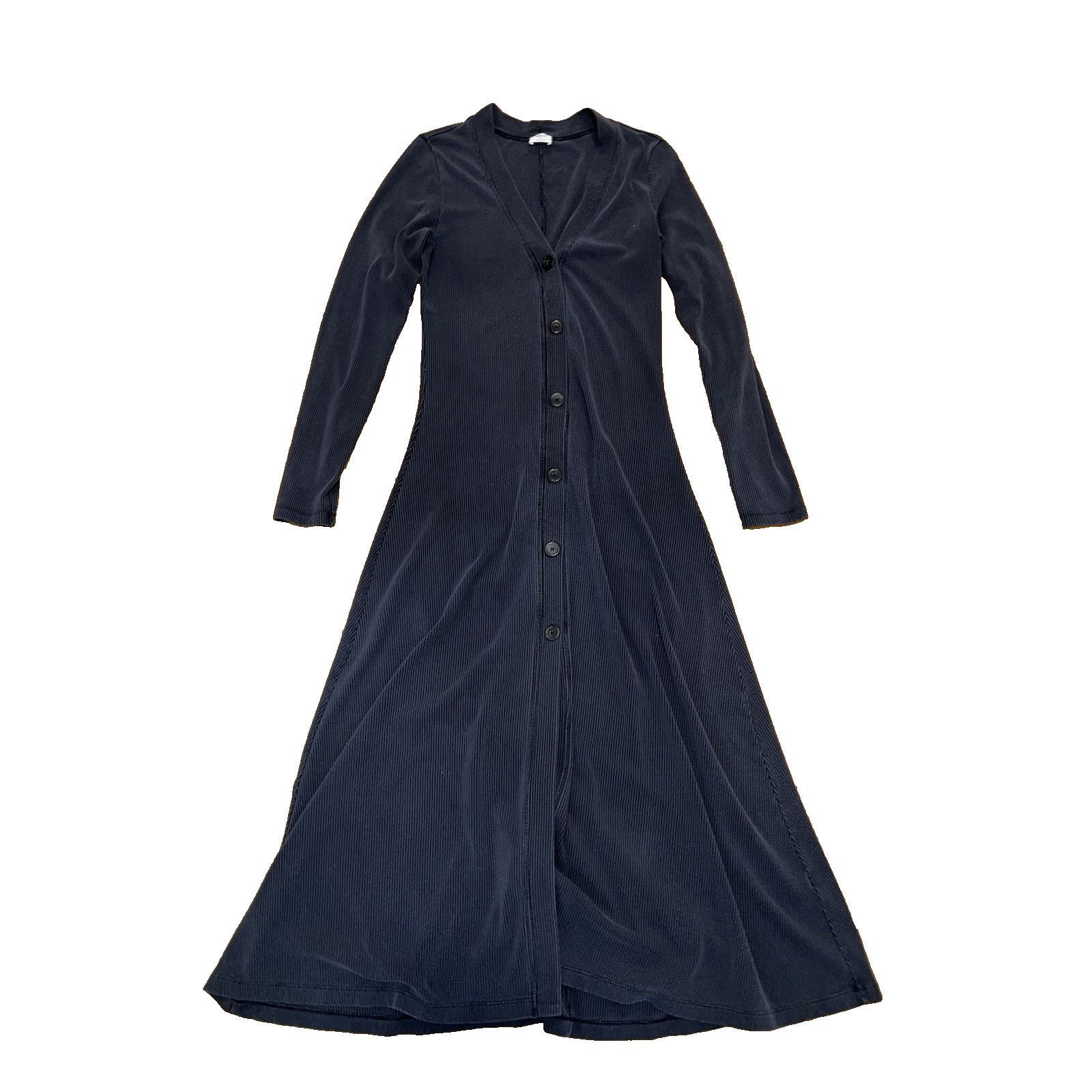 & Other Stories Wilfred Ines Ribbed Knit Midi Dress in Black Medium A003011 Size M / US 6-8 / IT 42-44 - 4 Thumbnail