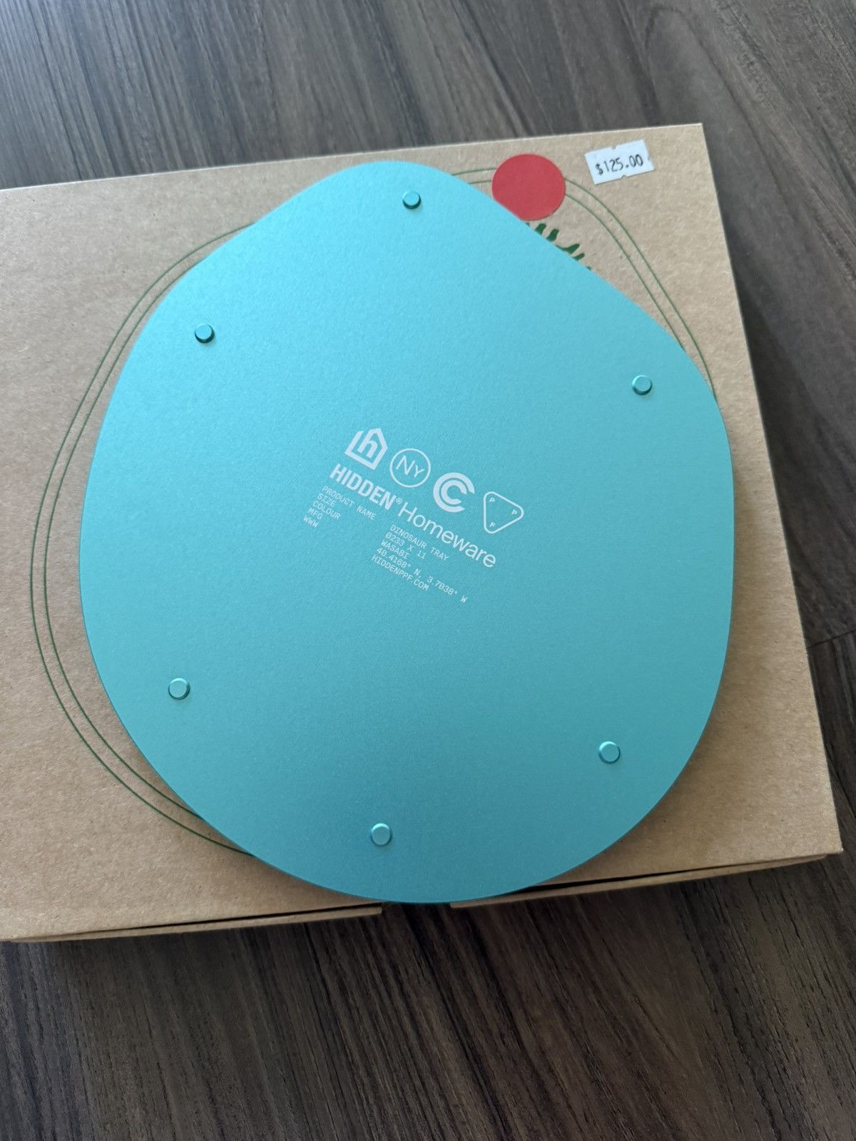 Asics × HIDDEN Hidden NY Homeware Dinosaur Aluminum Tray – Teal – Japan Size ONE SIZE - 2 Thumbnail