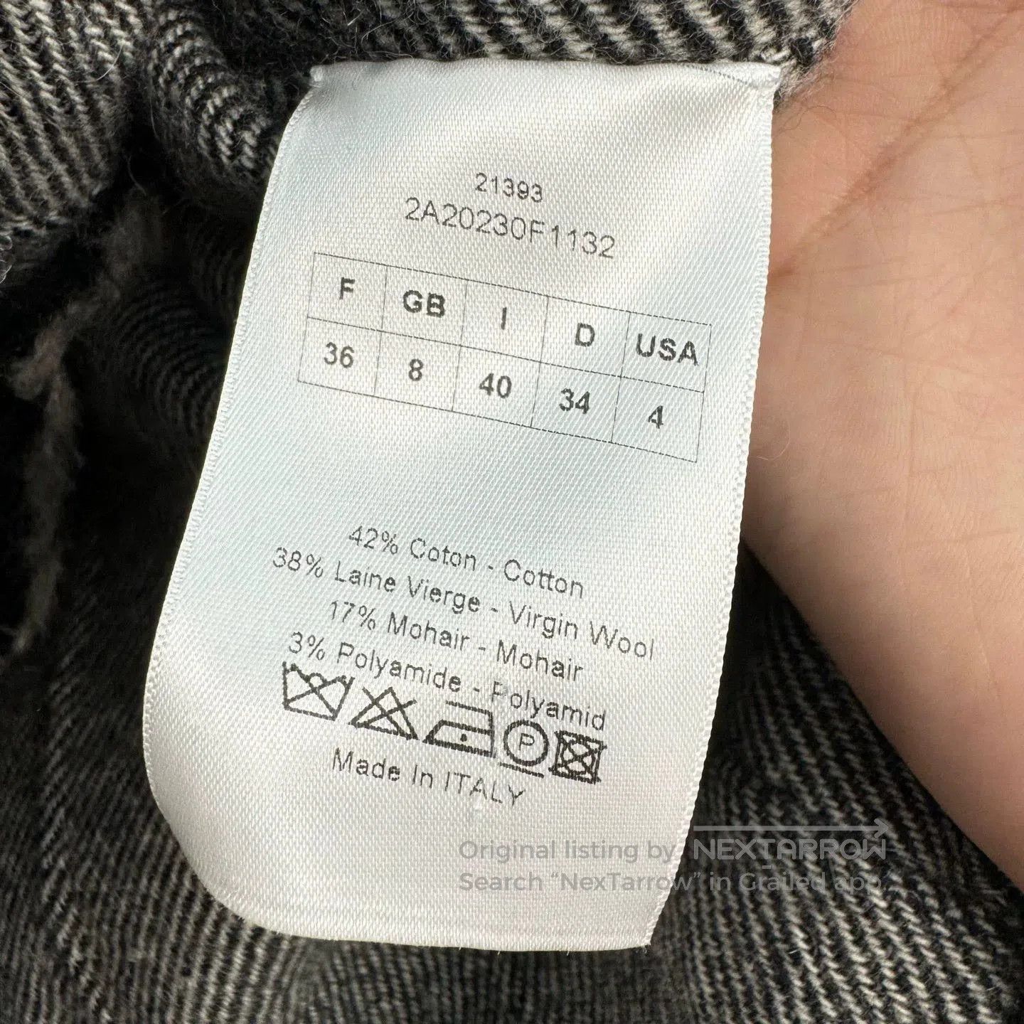 Dior gray double-breasted tweed knit jacket. Size US S / EU 44-46 / 1 - 6 Thumbnail