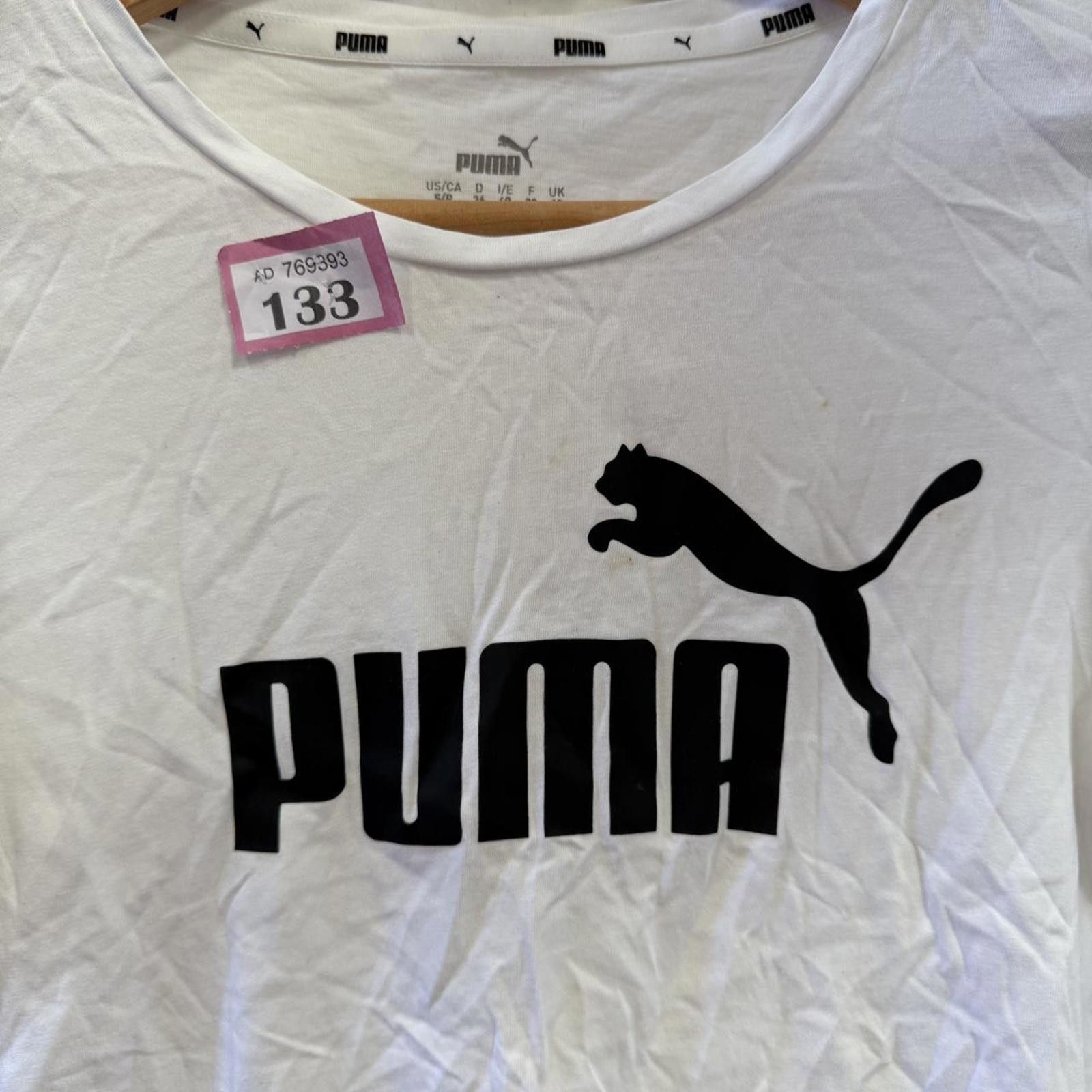 Puma Puma Women's White Tshirt Size ONE SIZE - 2 Thumbnail