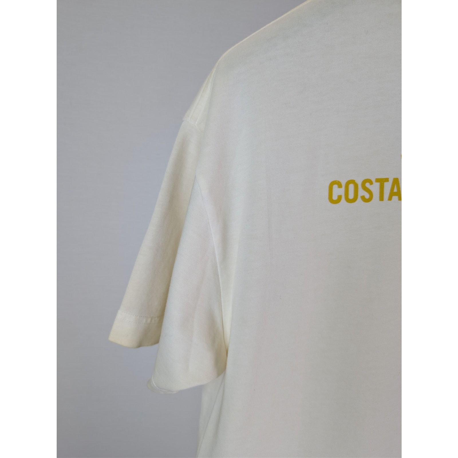 Palm Angels o1rshd1 Double Oversized LA T-Shirt in Off White / Yellow Size US XL / EU 56 / 4 - 15 Thumbnail