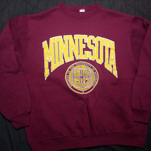 NCAA × Vintage Vintage Minnesota Golden Gophers Seal Crewneck Sweatshirt Size US L / EU 52-54 / 3 - 2 Thumbnail