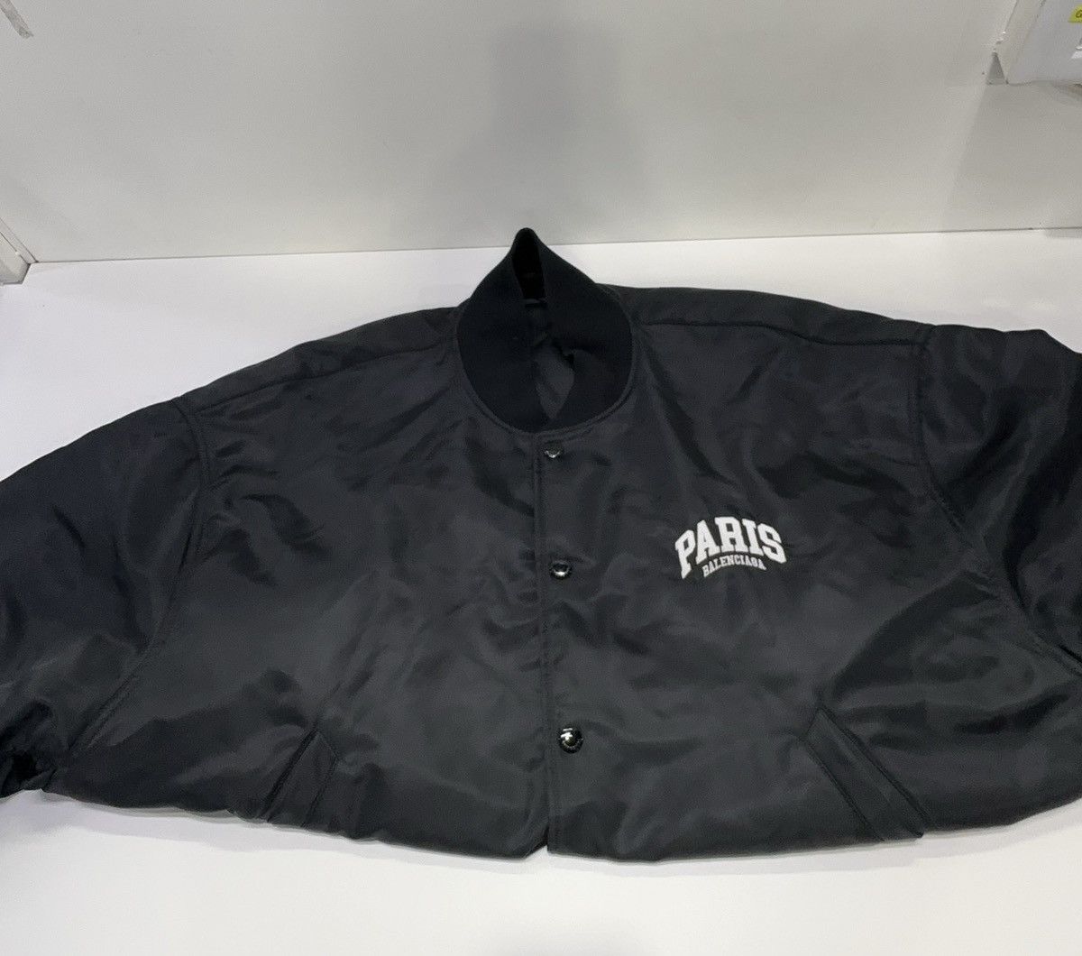 Balenciaga Balenciaga Paris Satin Varsity Jacket Size M / US 6-8 / IT 42-44 - 7 Thumbnail