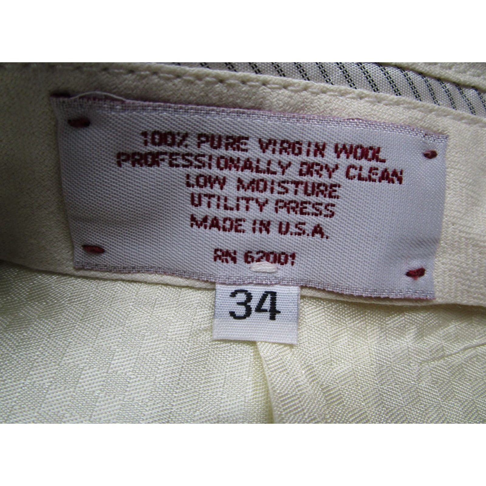 Vintage VINTAGE JB Britches Pants Mens 34x28 Gray Wool Pleated Dress Trousers Made USA Retro Size US 34 / EU 50 - 4 Thumbnail
