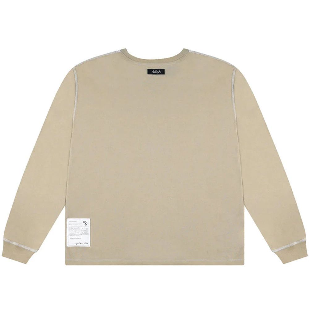 Adish o1mle1224 Tatreez Logo Contrast Long Sleeve Shirt in Beige Size US XS / EU 42 / 0 - 2 Thumbnail