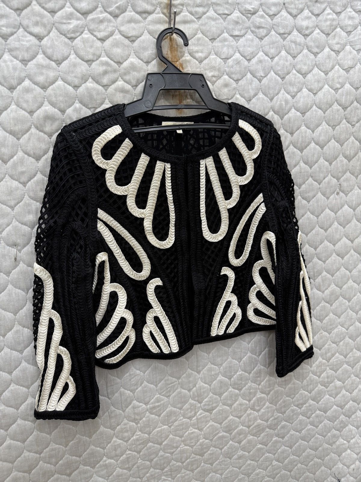 Maje 🔥🔥🔥ARCHIVE MAJE CROCHET KNIT EVENING JACKET Size M / US 6-8 / IT 42-44 - 4 Thumbnail