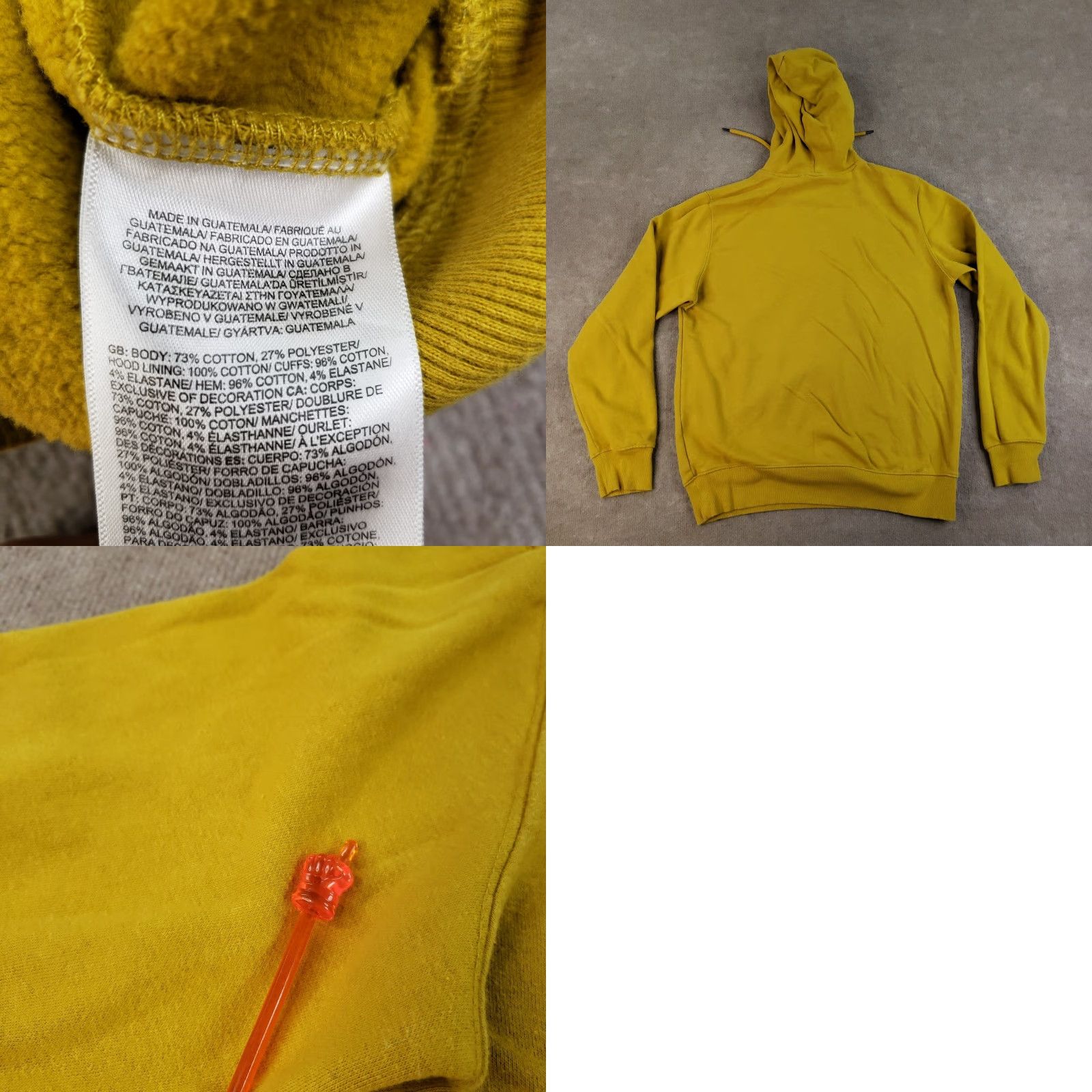 The North Face The North Face Hoodie Womens Medium Mustard Yellow Logo Hooded Pullover Sweatshirt Size M / US 6-8 / IT 42-44 - 8 Thumbnail