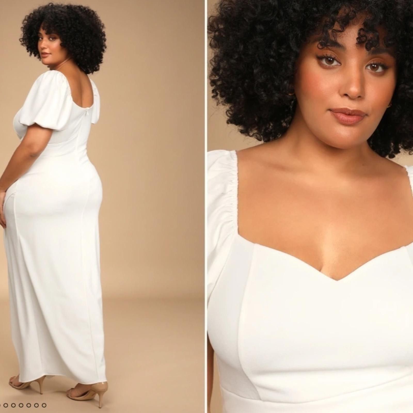 Lulus LULUS Bridal Wedding Chic Modern Sexy Sweetheart Puff Sleeve Size M / US 6-8 / IT 42-44 - 5 Thumbnail