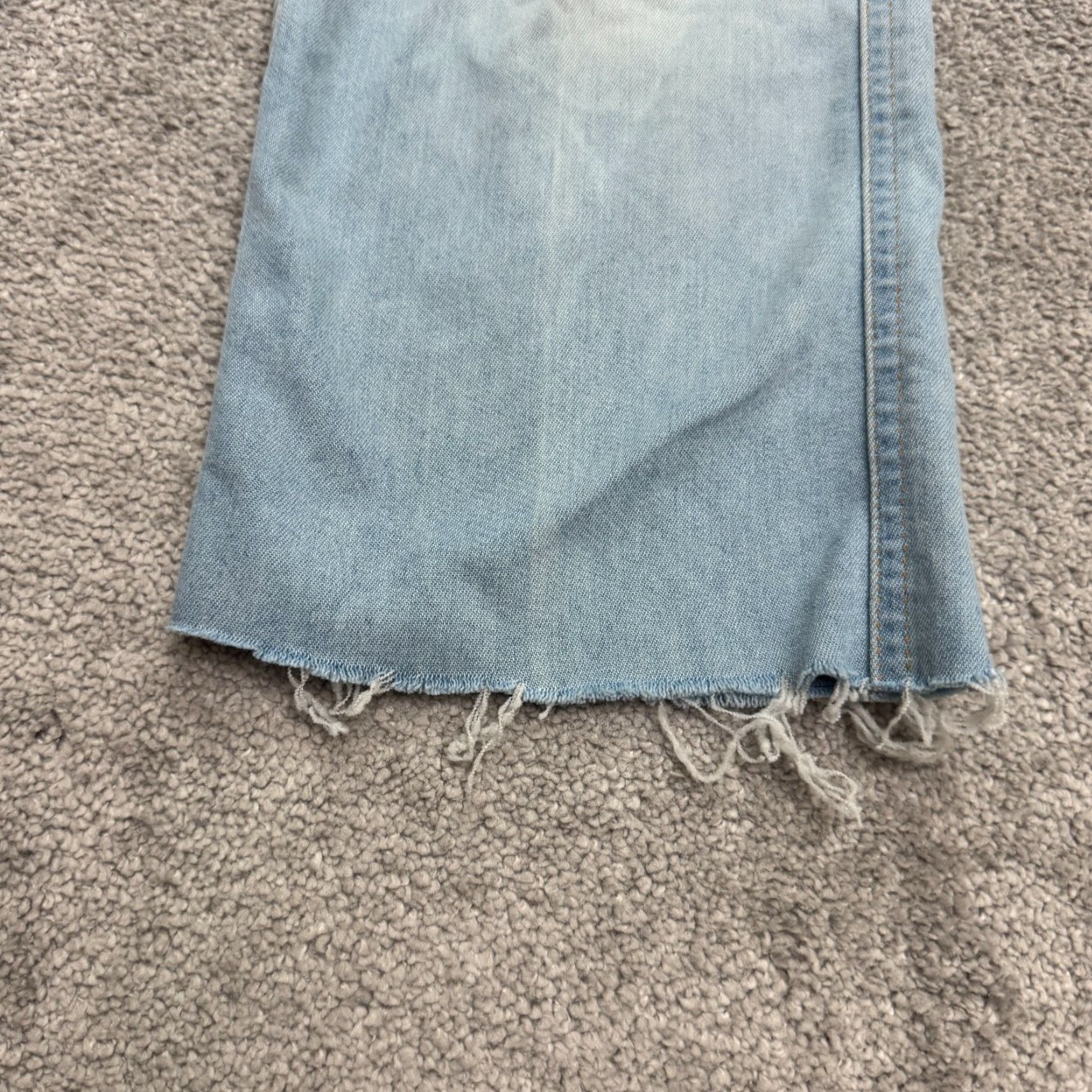 Levi's VINTAGE Levi's Y2K Crop Denim Jeans Mens 34x30 Light Wash Straight Leg Blue Grunge Retro Classic Size US 34 / EU 50 - 7 Thumbnail