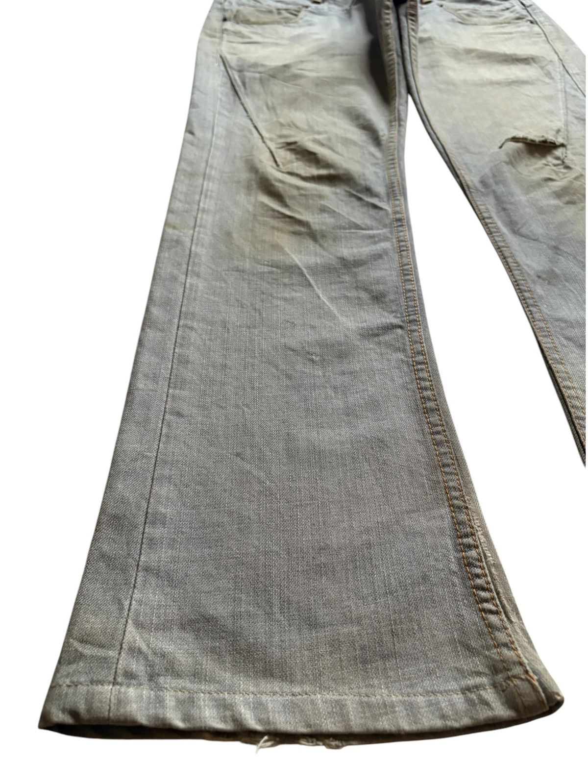 Japanese Brand Vintage Japanese Brand Mud Wash Distressed Flare Jeans Size US 34 / EU 50 - 6 Thumbnail